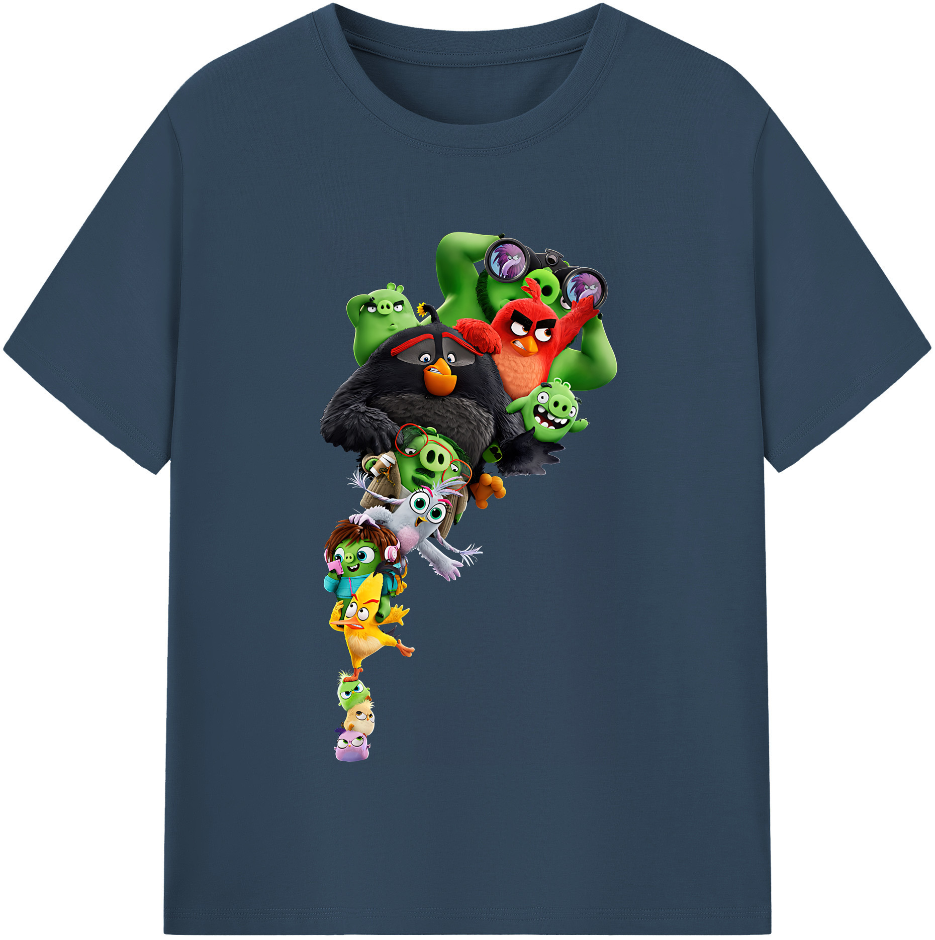 （画像用） Angry Birds アングリーバード レディースカジュアルプリントTシャツ（綿100％）