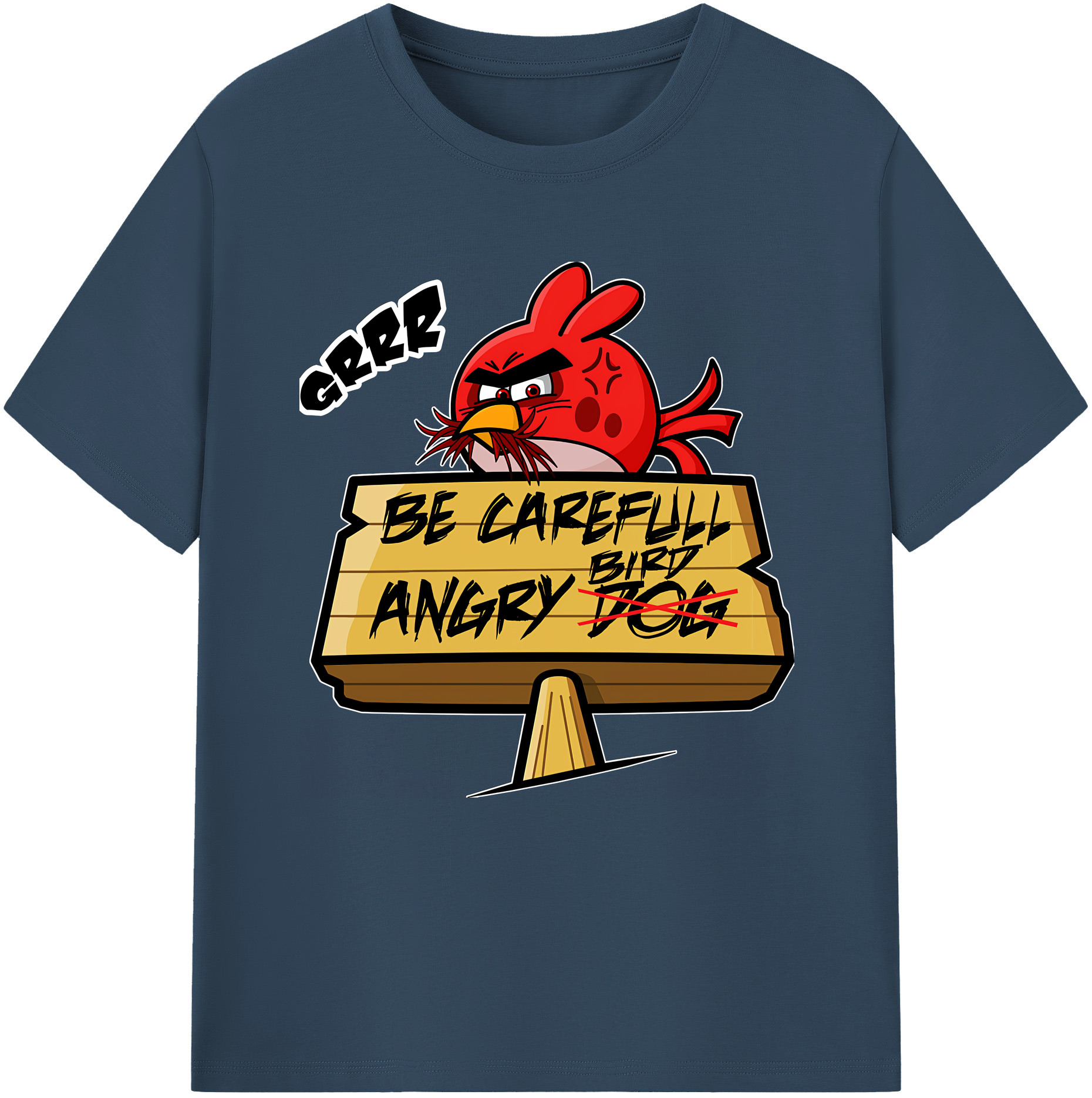 （画像用） Angry Birds アングリーバード レディースカジュアルプリントTシャツ（綿100％）