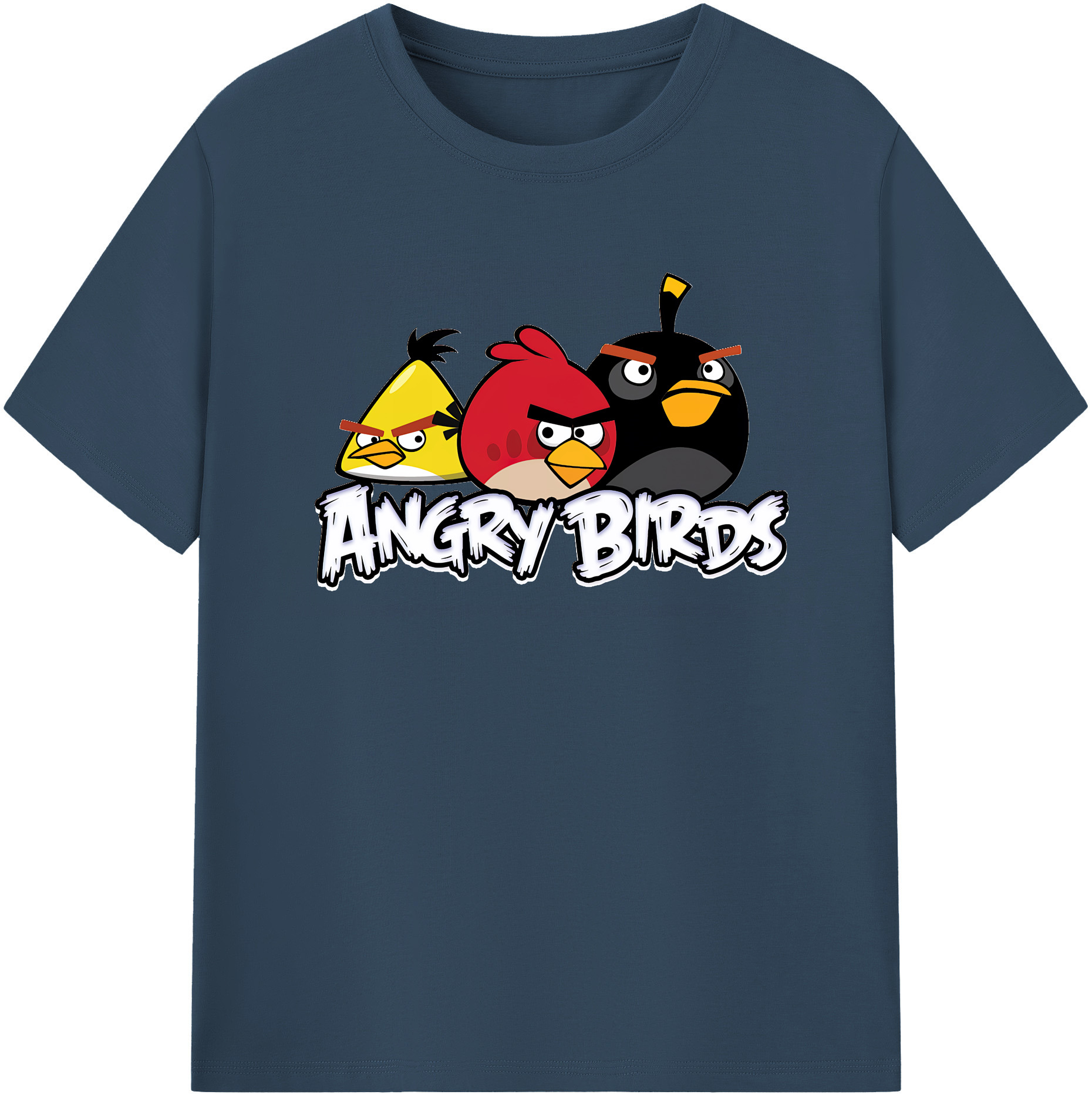 （画像用） Angry Birds アングリーバード レディースカジュアルプリントTシャツ（綿100％）