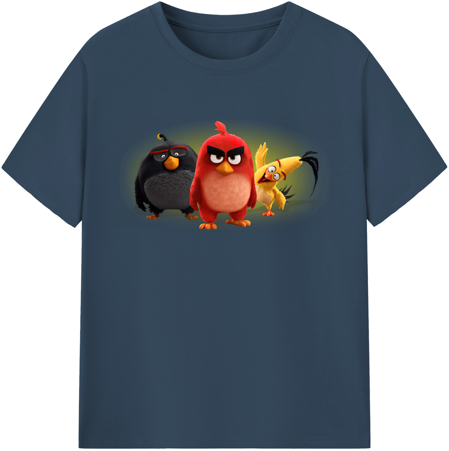 （画像用） Angry Birds アングリーバード レディースカジュアルプリントTシャツ（綿100％）