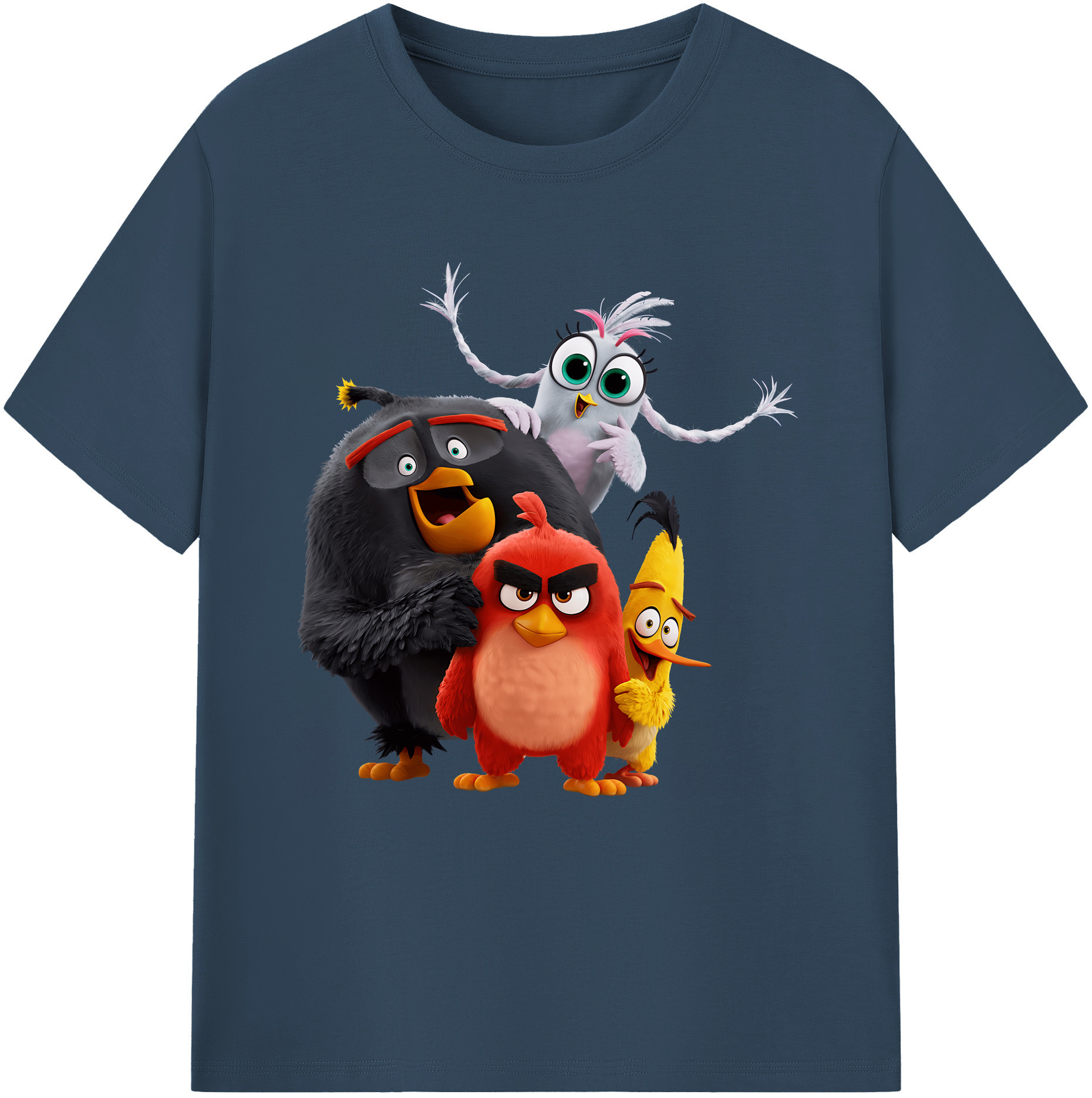 （画像用） Angry Birds アングリーバード レディースカジュアルプリントTシャツ（綿100％）