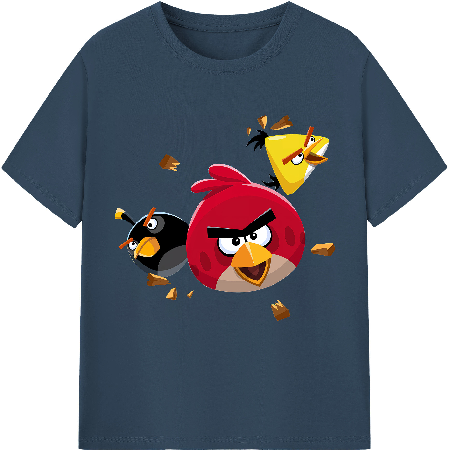 （画像用） Angry Birds アングリーバード レディースカジュアルプリントTシャツ（綿100％）