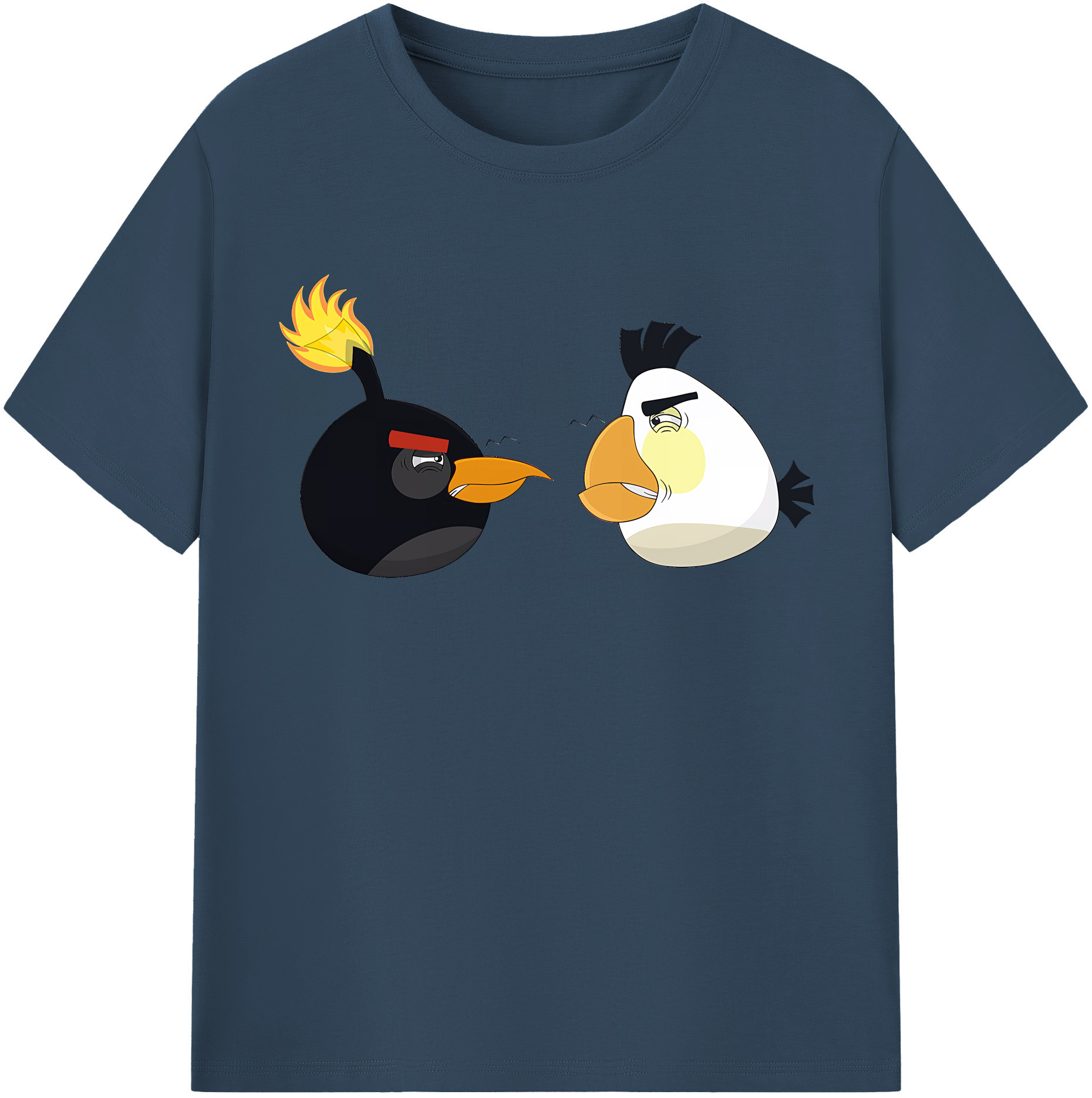 （画像用） Angry Birds アングリーバード レディースカジュアルプリントTシャツ（綿100％）