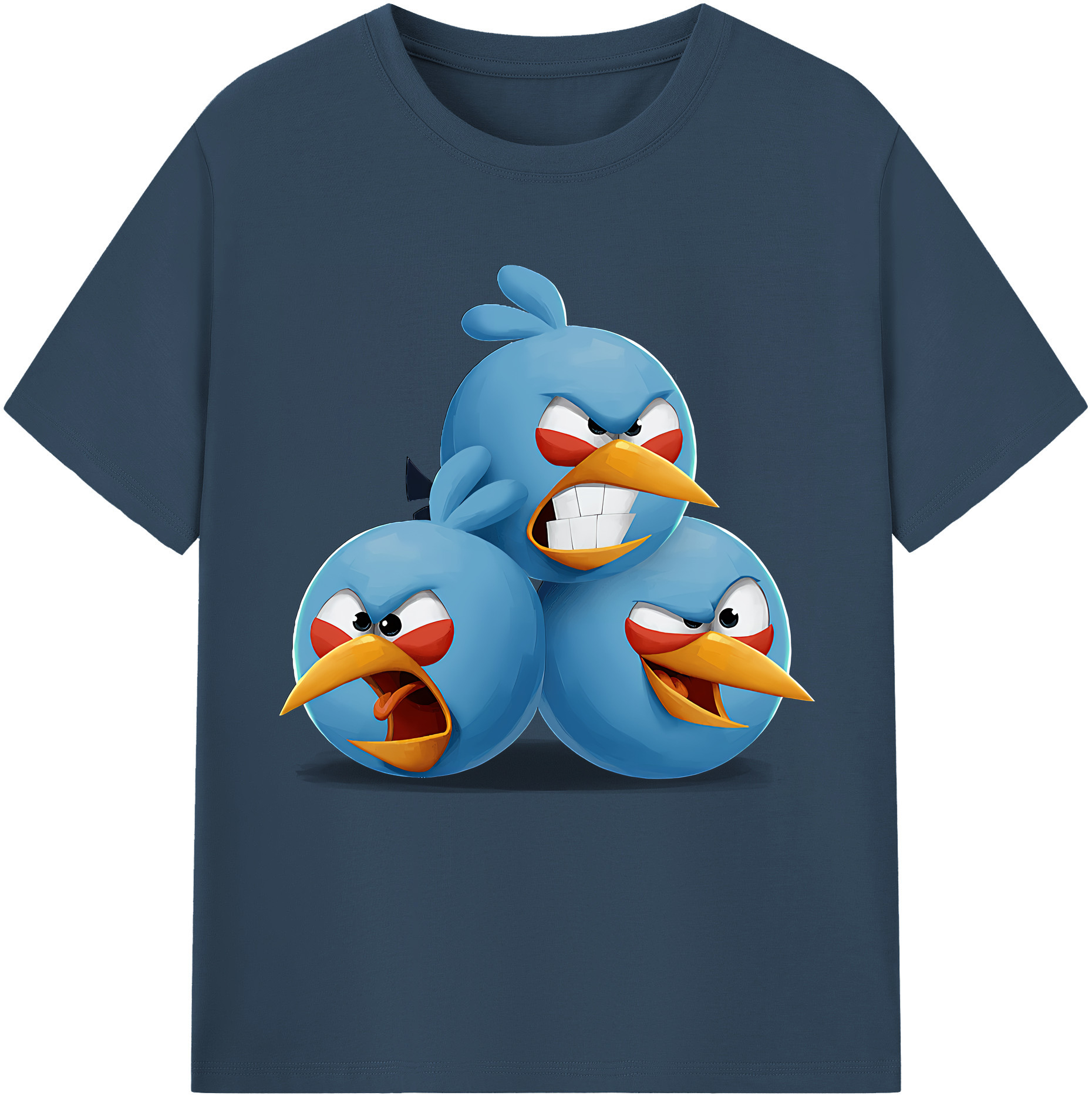 （画像用） Angry Birds アングリーバード レディースカジュアルプリントTシャツ（綿100％）