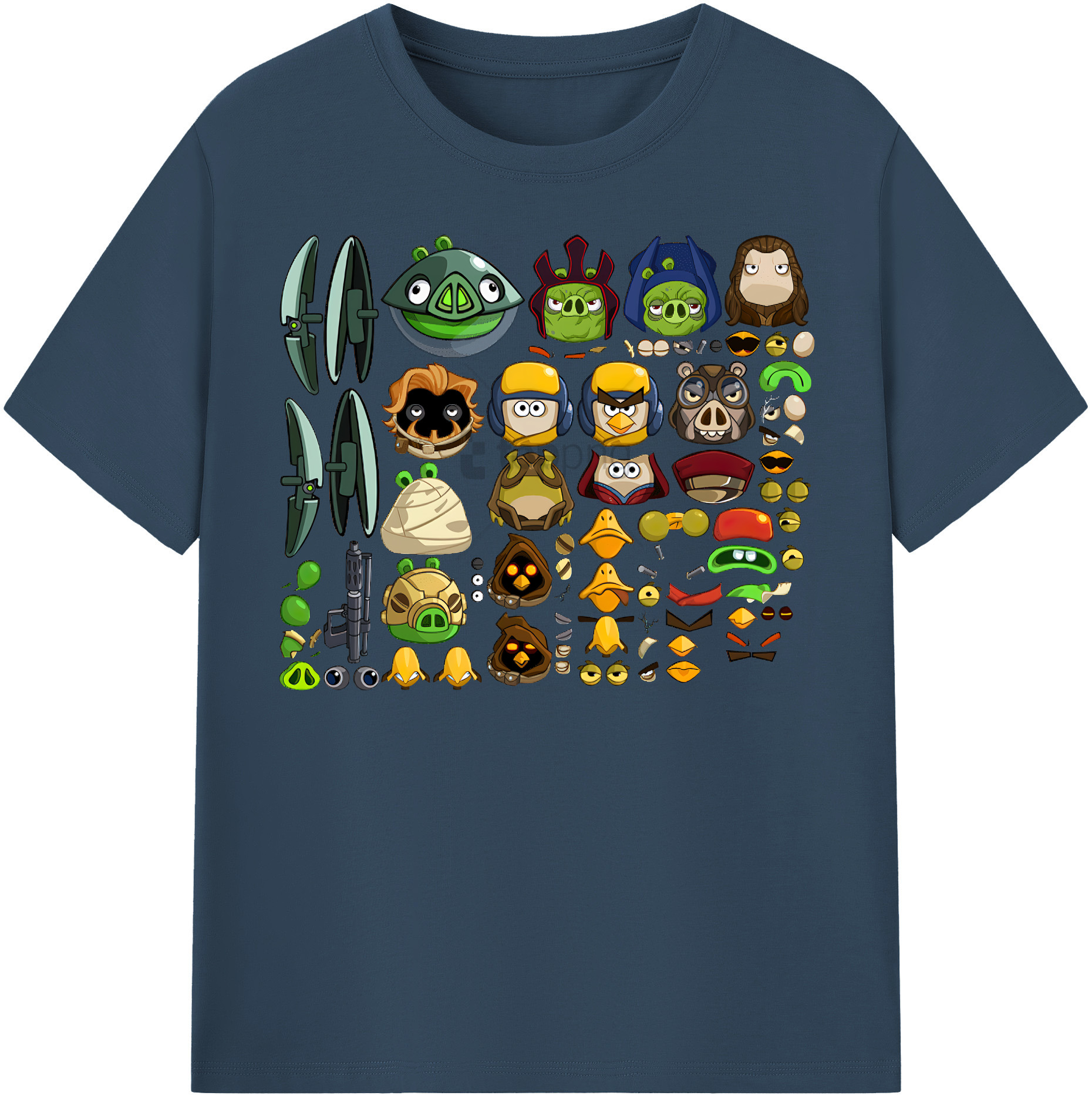 （画像用） Angry Birds アングリーバード レディースカジュアルプリントTシャツ（綿100％）