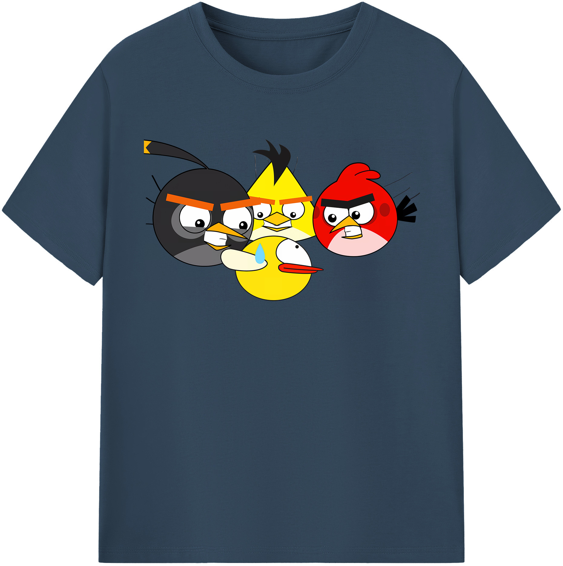 （画像用） Angry Birds アングリーバード レディースカジュアルプリントTシャツ（綿100％）