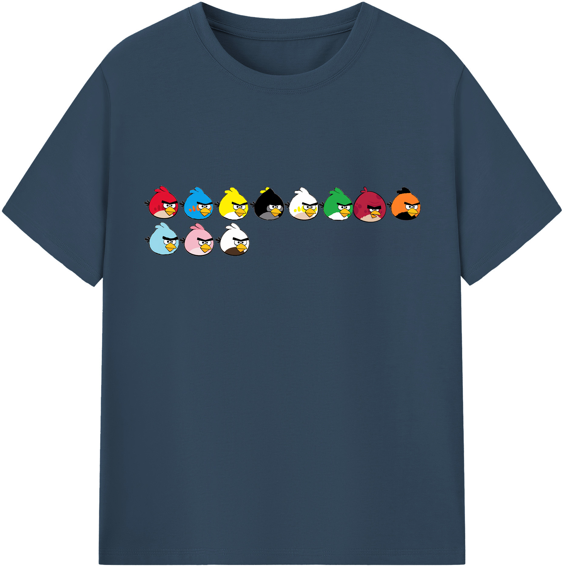 （画像用） Angry Birds アングリーバード レディースカジュアルプリントTシャツ（綿100％）