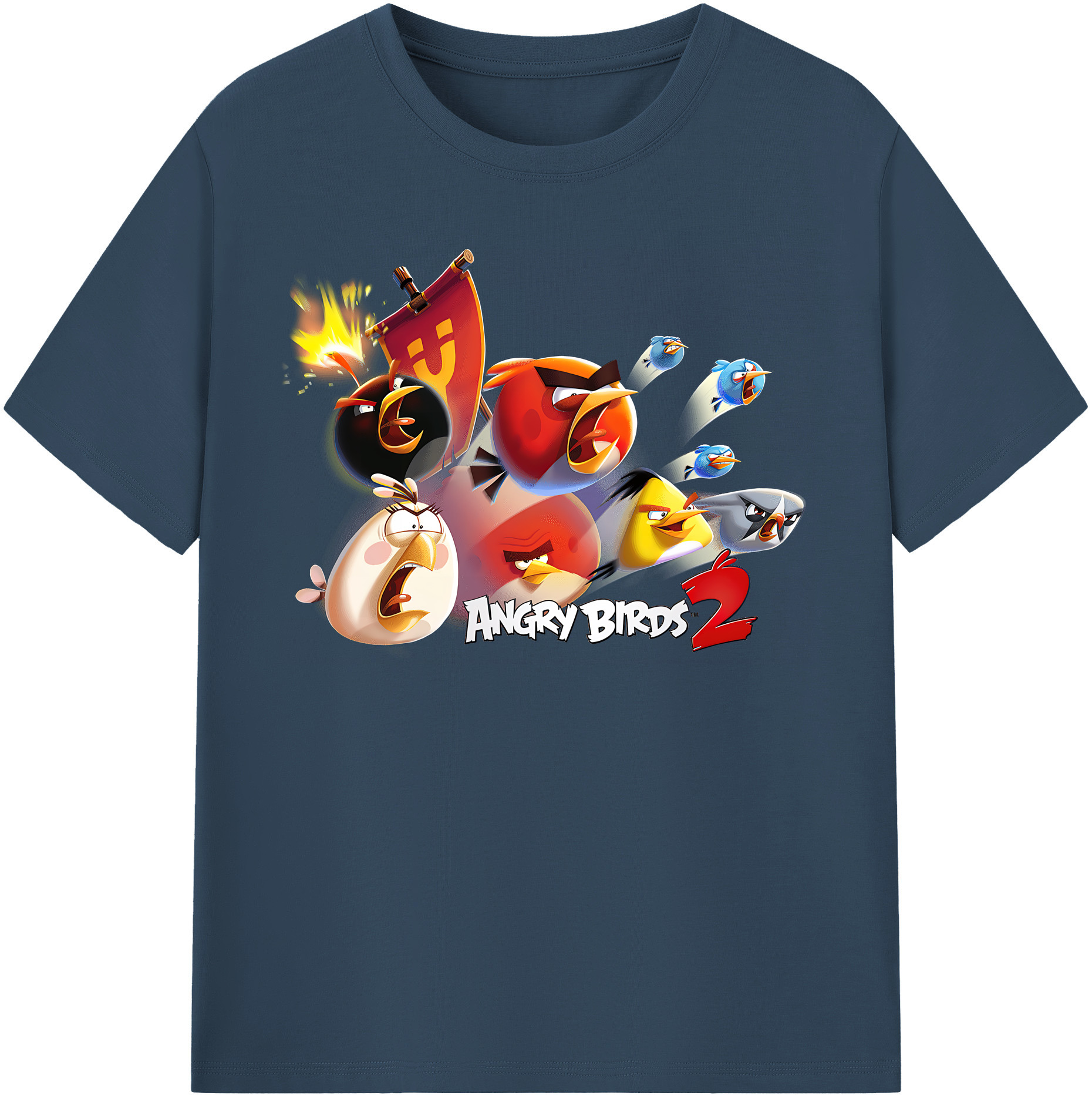 Angry Birds アングリーバード レディースカジュアルプリントTシャツ（綿100％）
