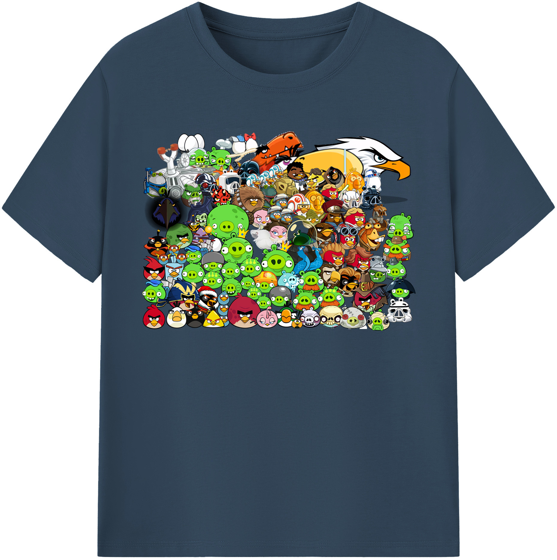 （画像用） Angry Birds アングリーバード レディースカジュアルプリントTシャツ（綿100％）