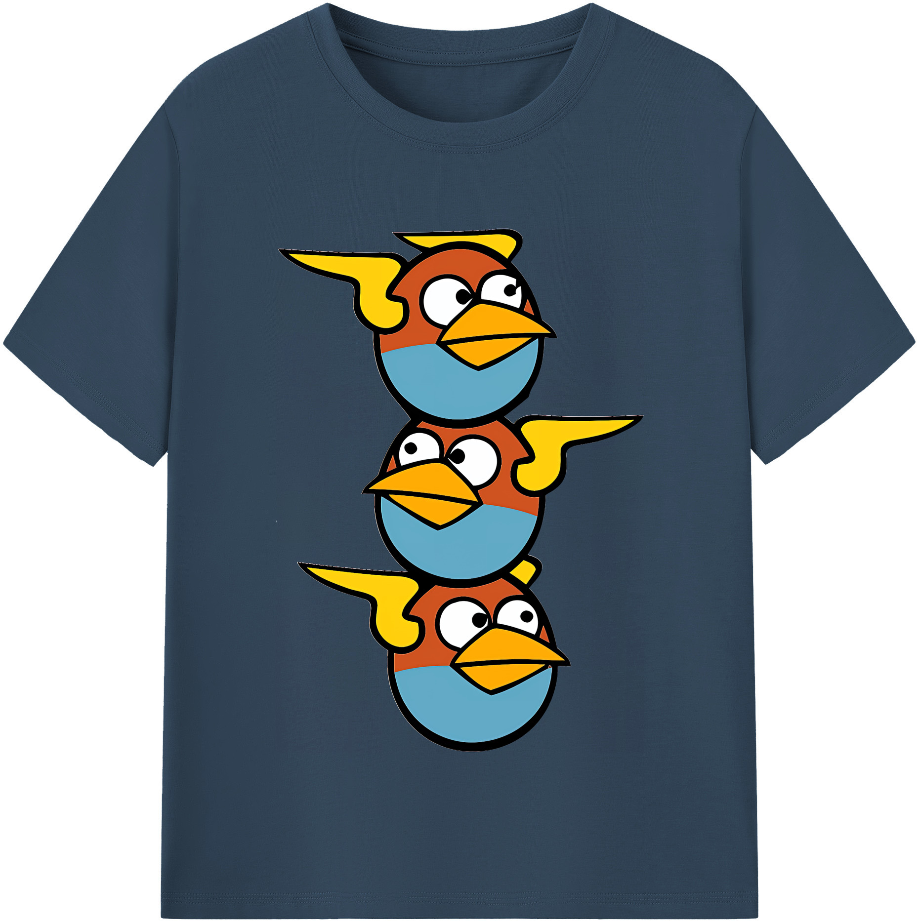 （画像用） Angry Birds アングリーバード レディースカジュアルプリントTシャツ（綿100％）