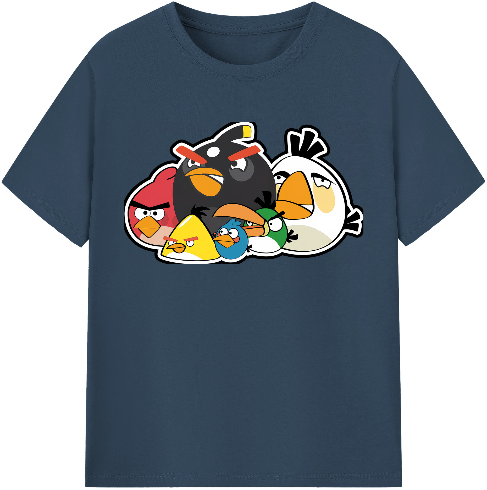 （画像用） Angry Birds アングリーバード レディースカジュアルプリントTシャツ（綿100％）