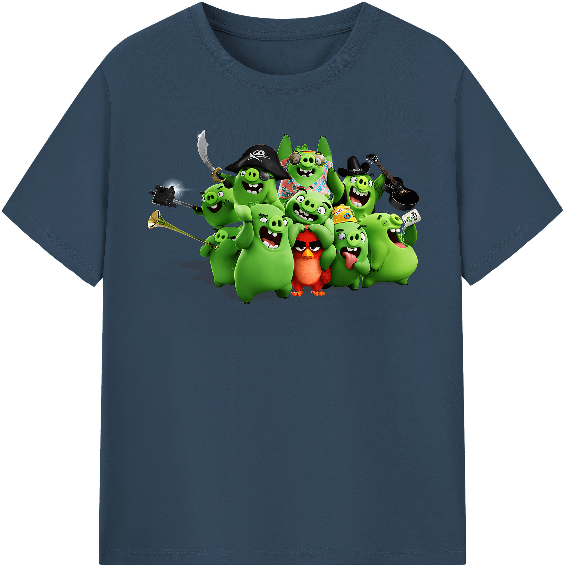 （画像用） Angry Birds アングリーバード レディースカジュアルプリントTシャツ（綿100％）