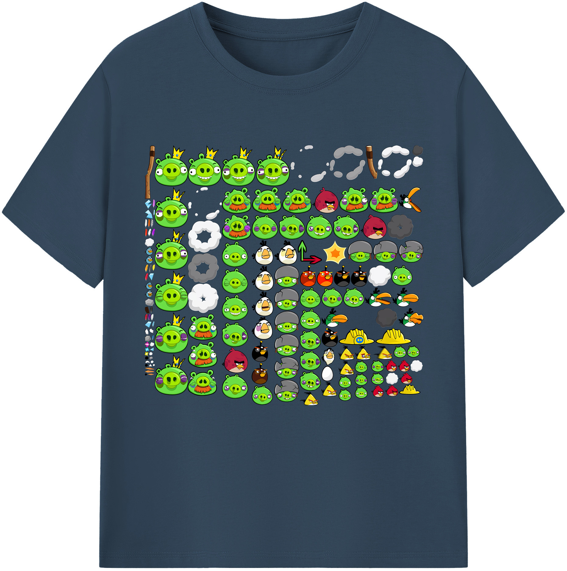 （画像用） Angry Birds アングリーバード レディースカジュアルプリントTシャツ（綿100％）