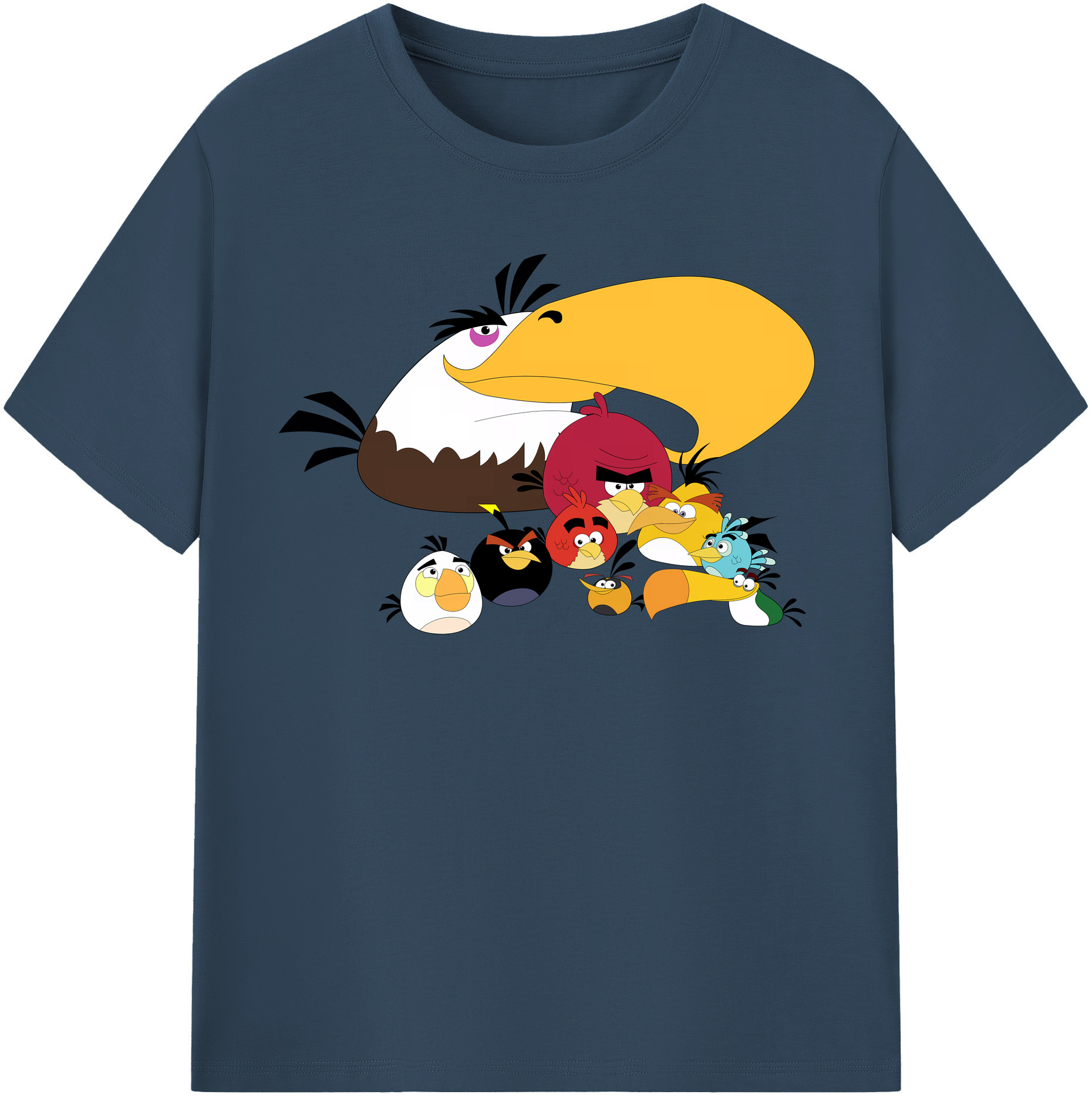 （画像用） Angry Birds アングリーバード レディースカジュアルプリントTシャツ（綿100％）