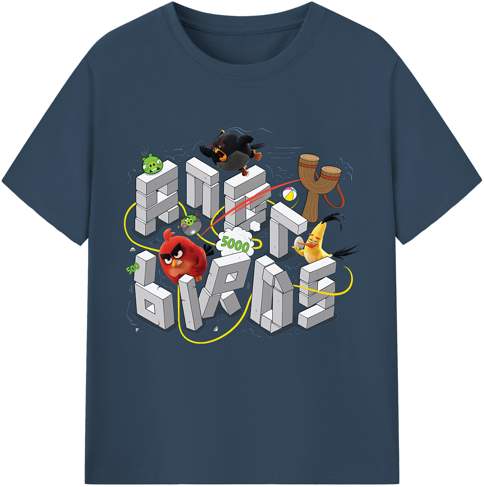 （画像用） Angry Birds アングリーバード レディースカジュアルプリントTシャツ（綿100％）