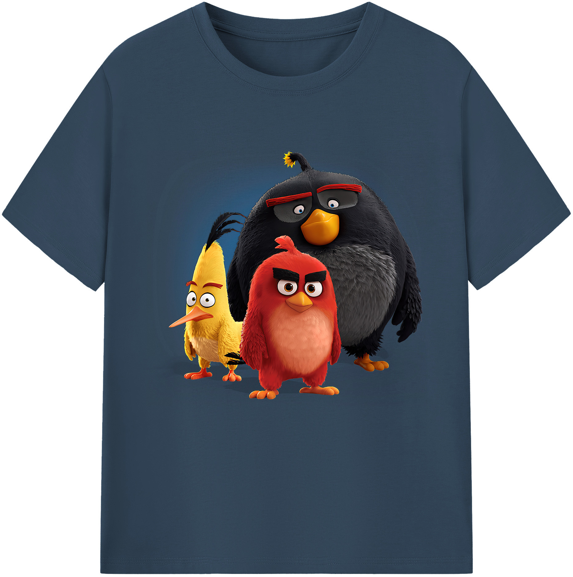 （画像用） Angry Birds アングリーバード レディースカジュアルプリントTシャツ（綿100％）