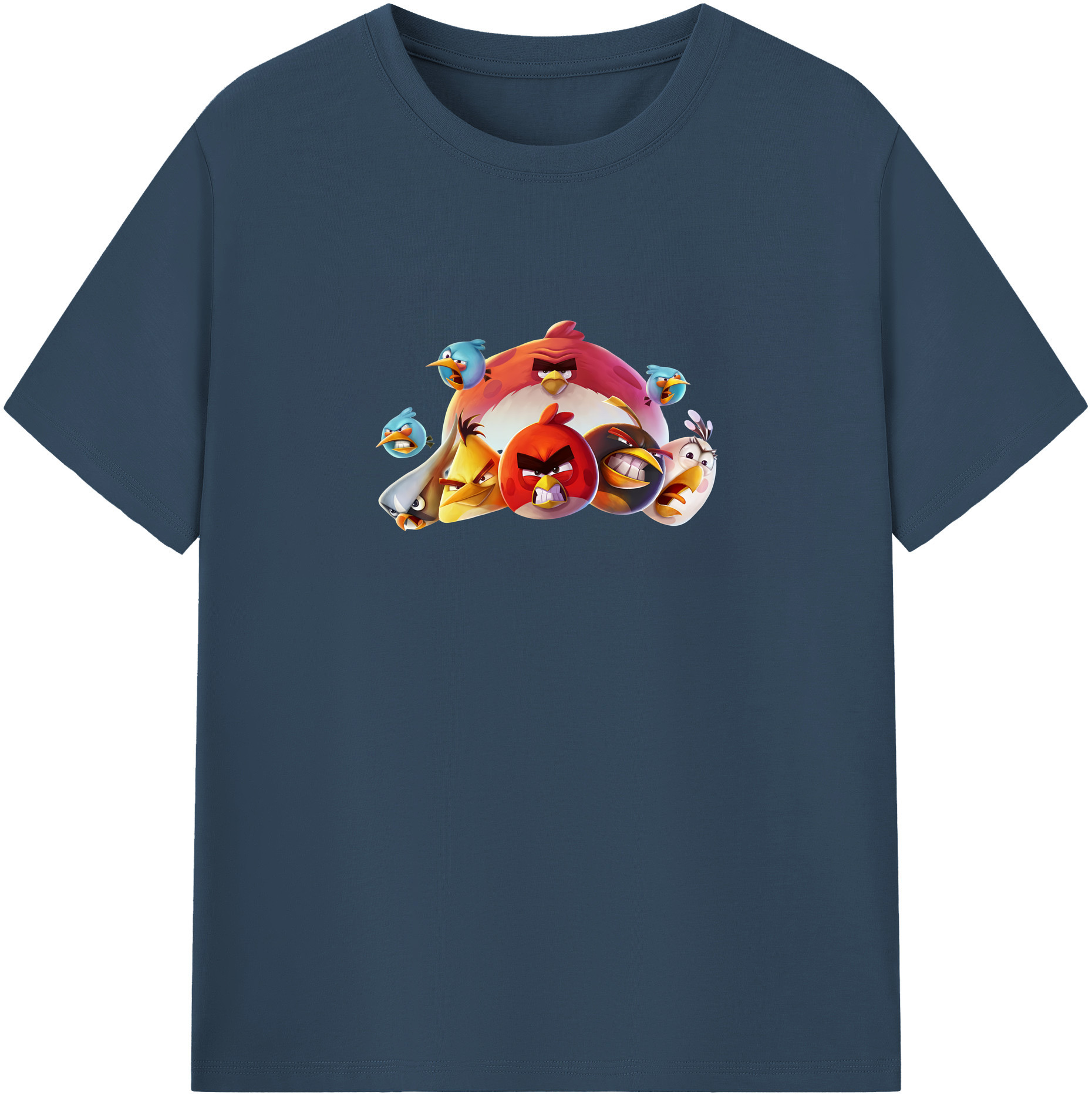 （画像用） Angry Birds アングリーバード レディースカジュアルプリントTシャツ（綿100％）