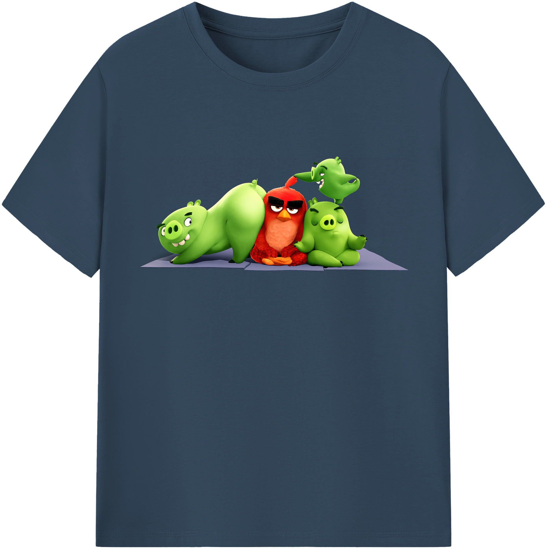 （画像用） Angry Birds アングリーバード レディースカジュアルプリントTシャツ（綿100％）