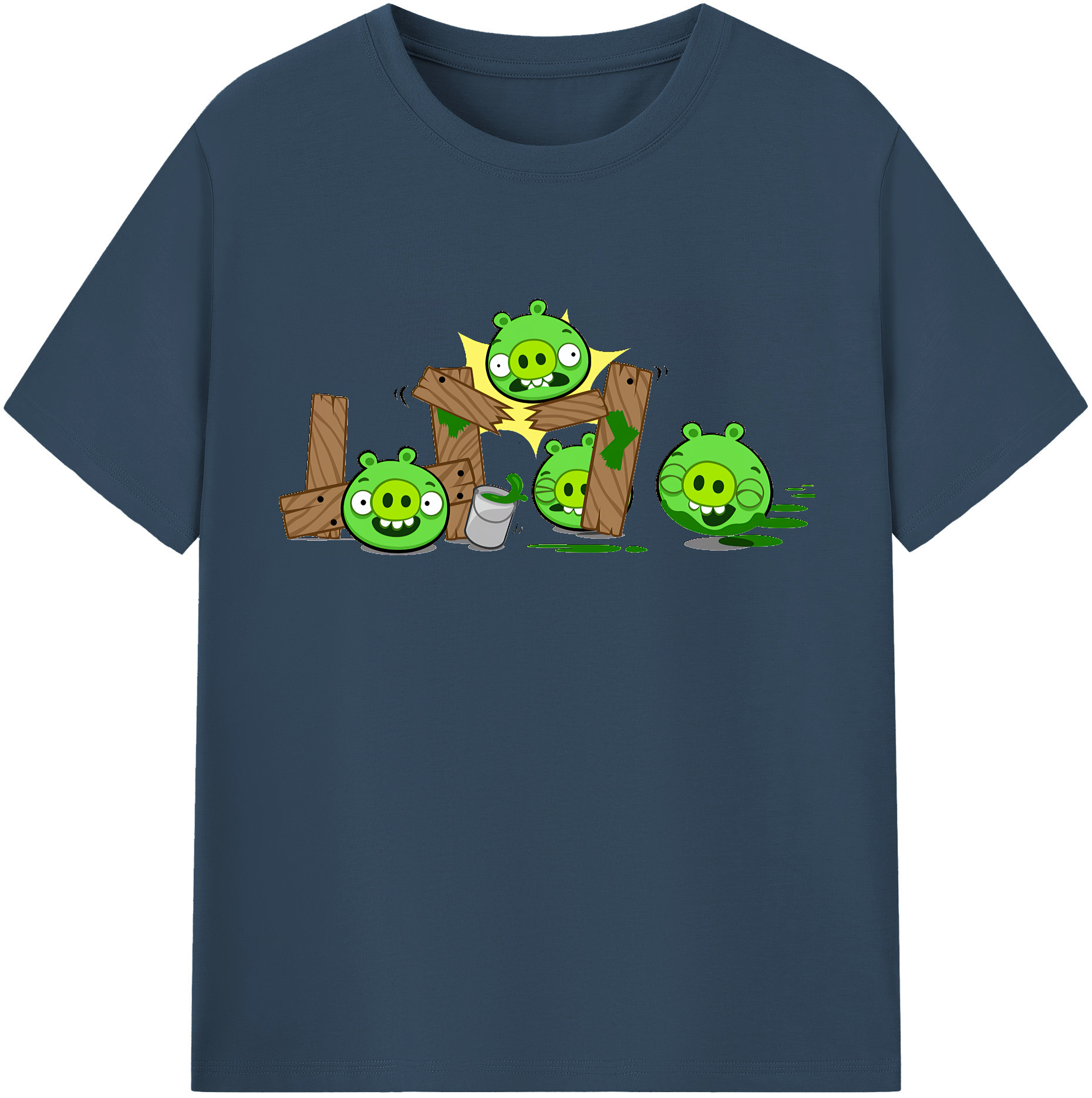 （画像用） Angry Birds アングリーバード レディースカジュアルプリントTシャツ（綿100％）