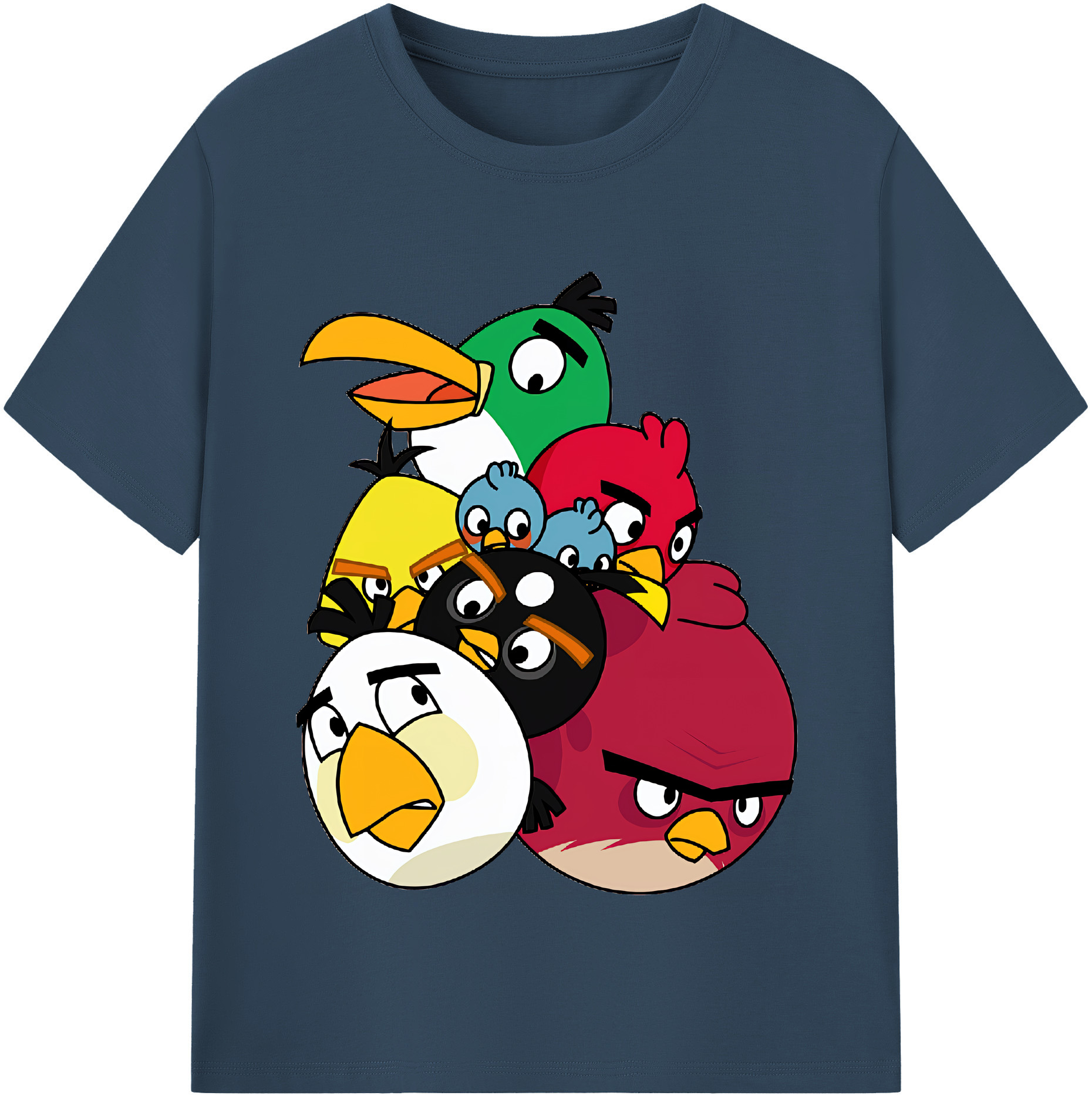 （画像用） Angry Birds アングリーバード レディースカジュアルプリントTシャツ（綿100％）