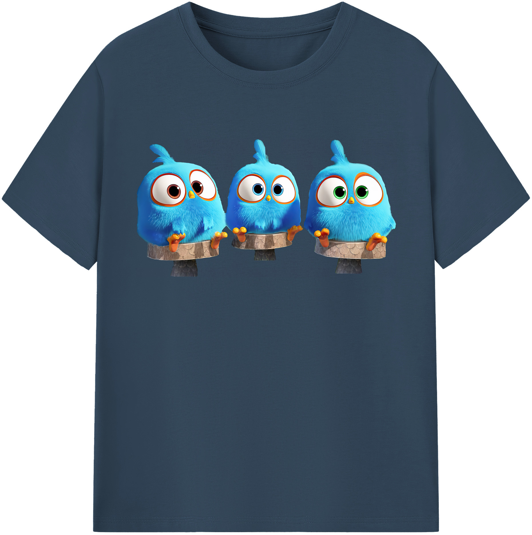 （画像用） Angry Birds アングリーバード レディースカジュアルプリントTシャツ（綿100％）
