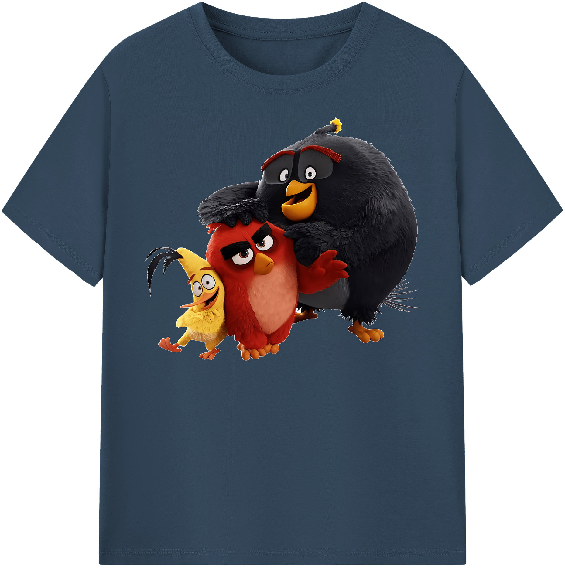 （画像用） Angry Birds アングリーバード レディースカジュアルプリントTシャツ（綿100％）