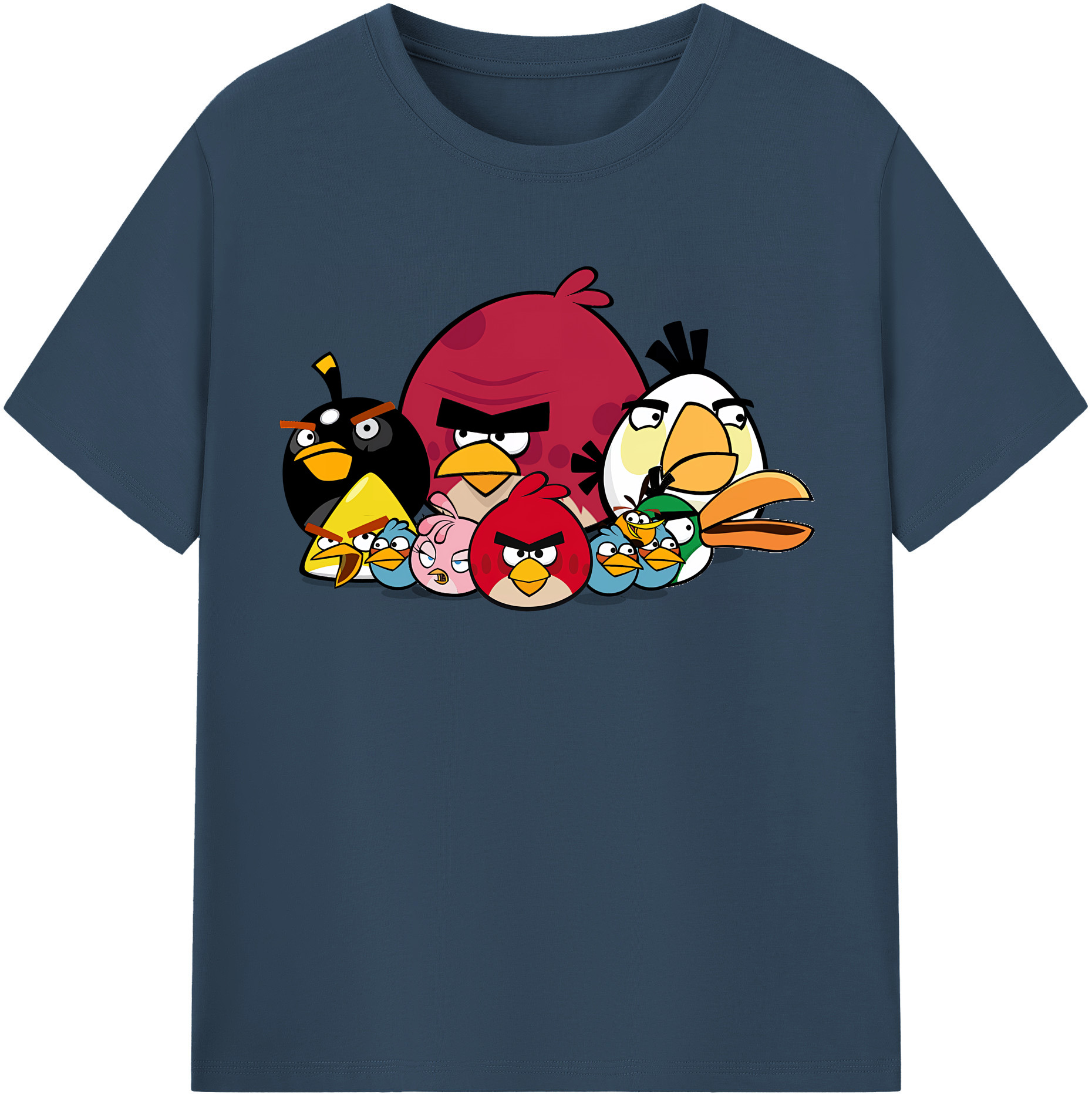 （画像用） Angry Birds アングリーバード レディースカジュアルプリントTシャツ（綿100％）