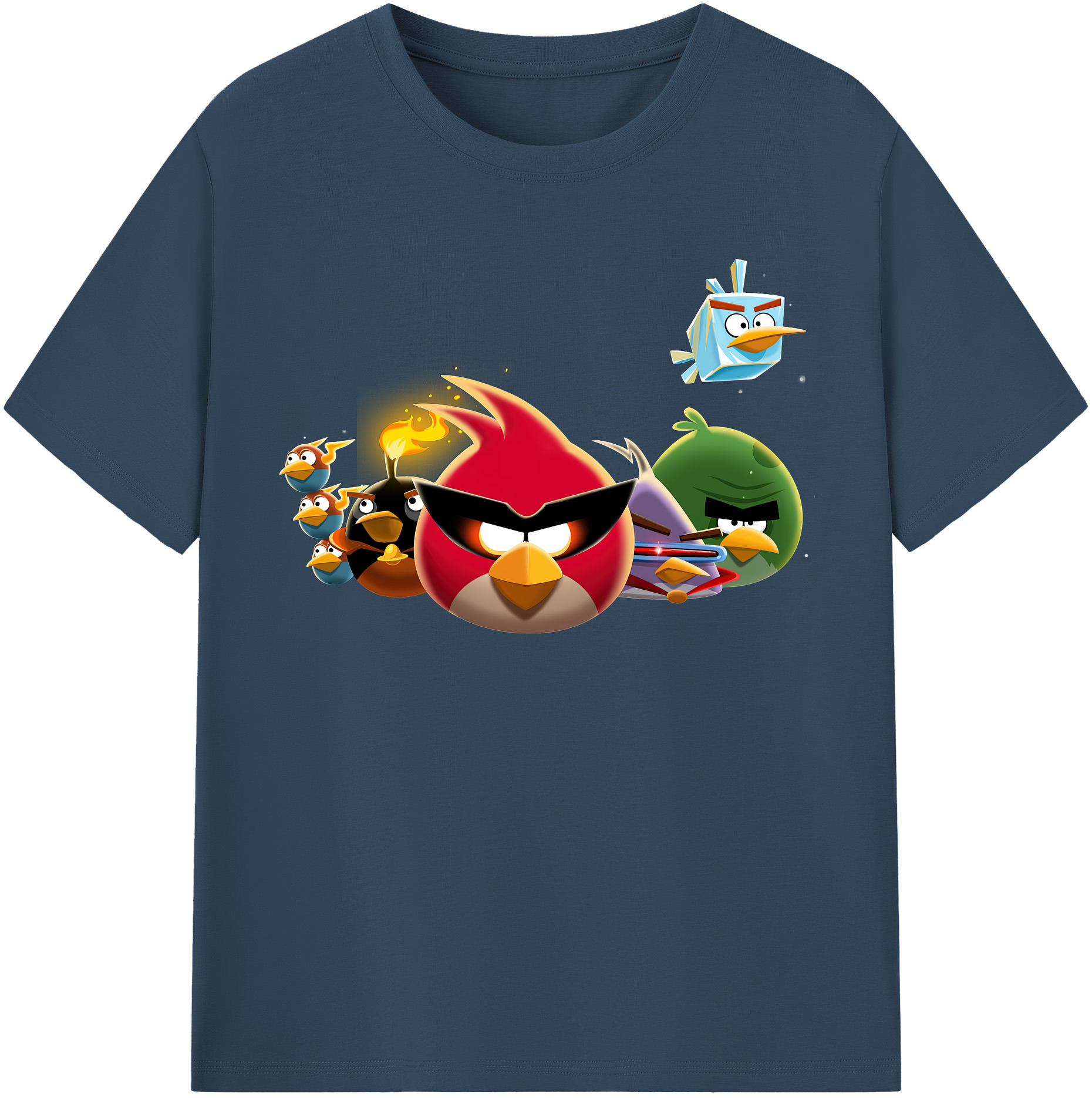 （画像用） Angry Birds アングリーバード レディースカジュアルプリントTシャツ（綿100％）