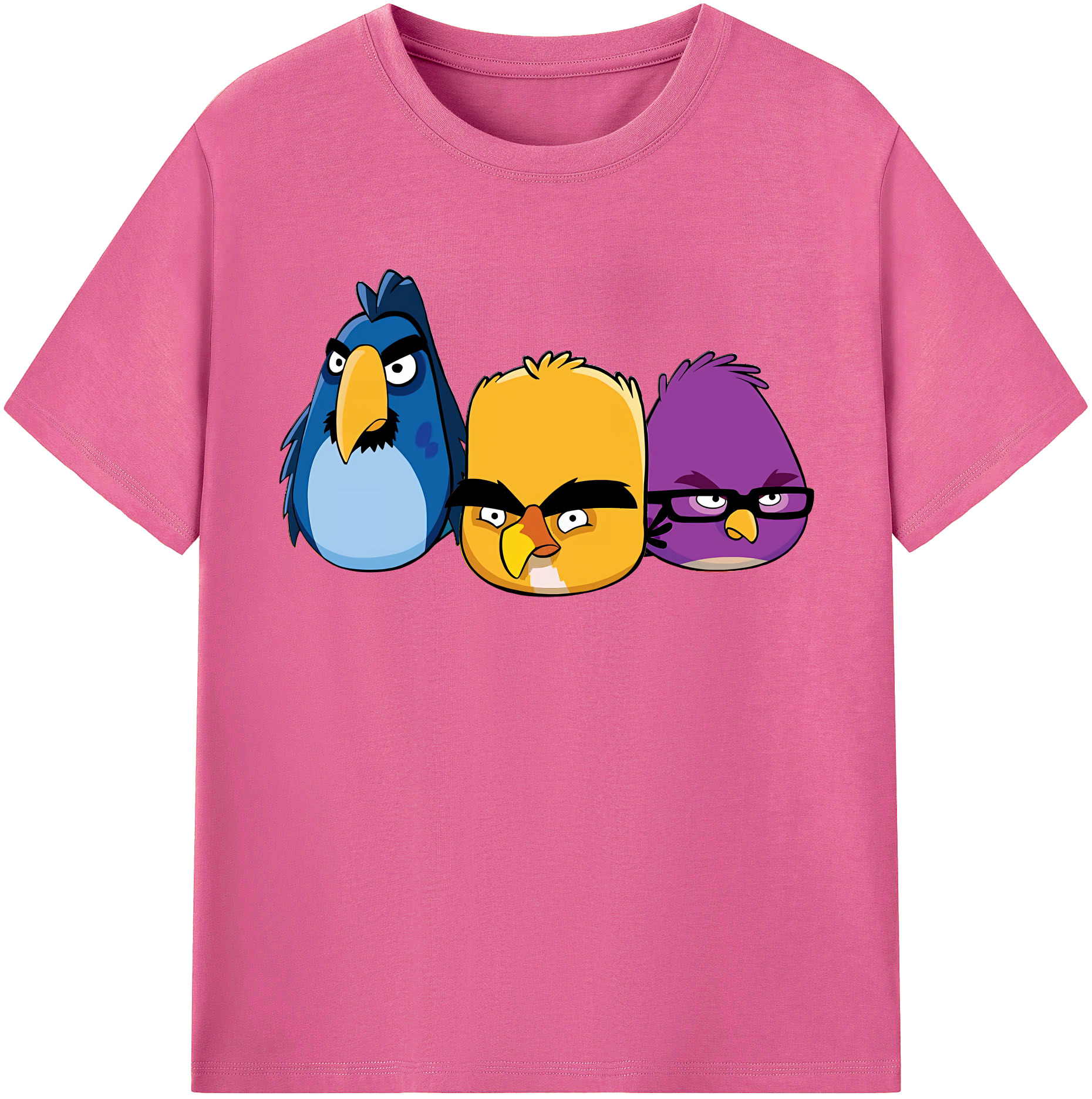 （画像用） Angry Birds アングリーバード レディースカジュアルプリントTシャツ（綿100％）