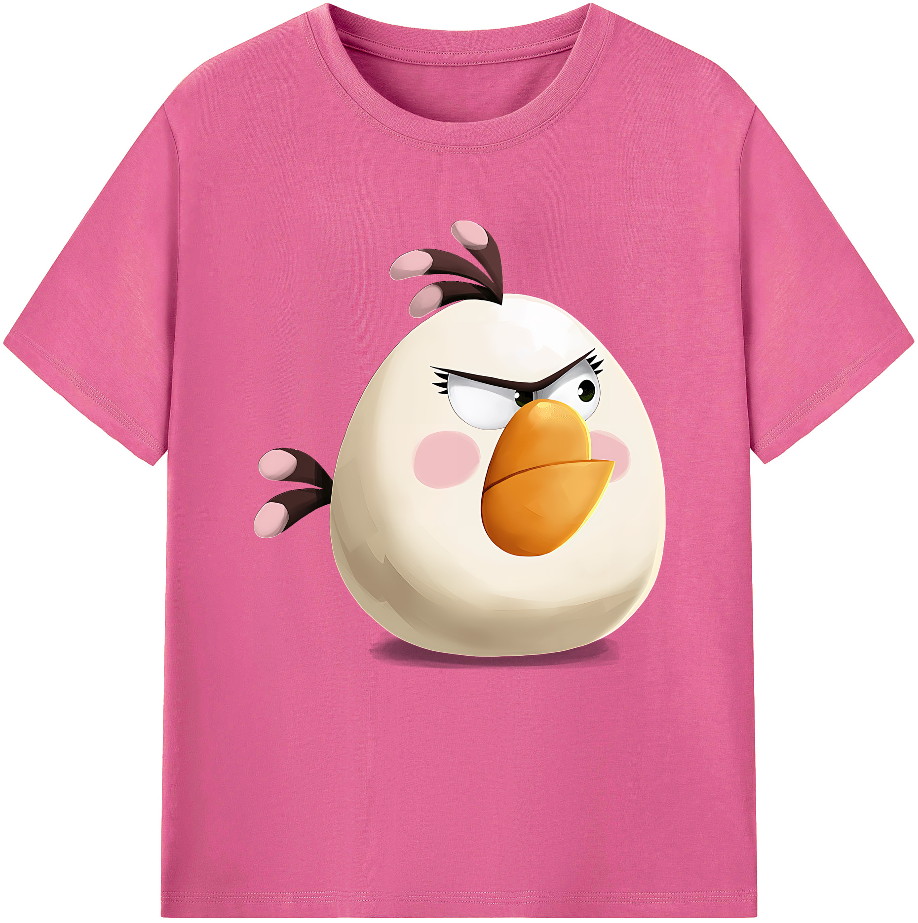 （画像用） Angry Birds アングリーバード レディースカジュアルプリントTシャツ（綿100％）