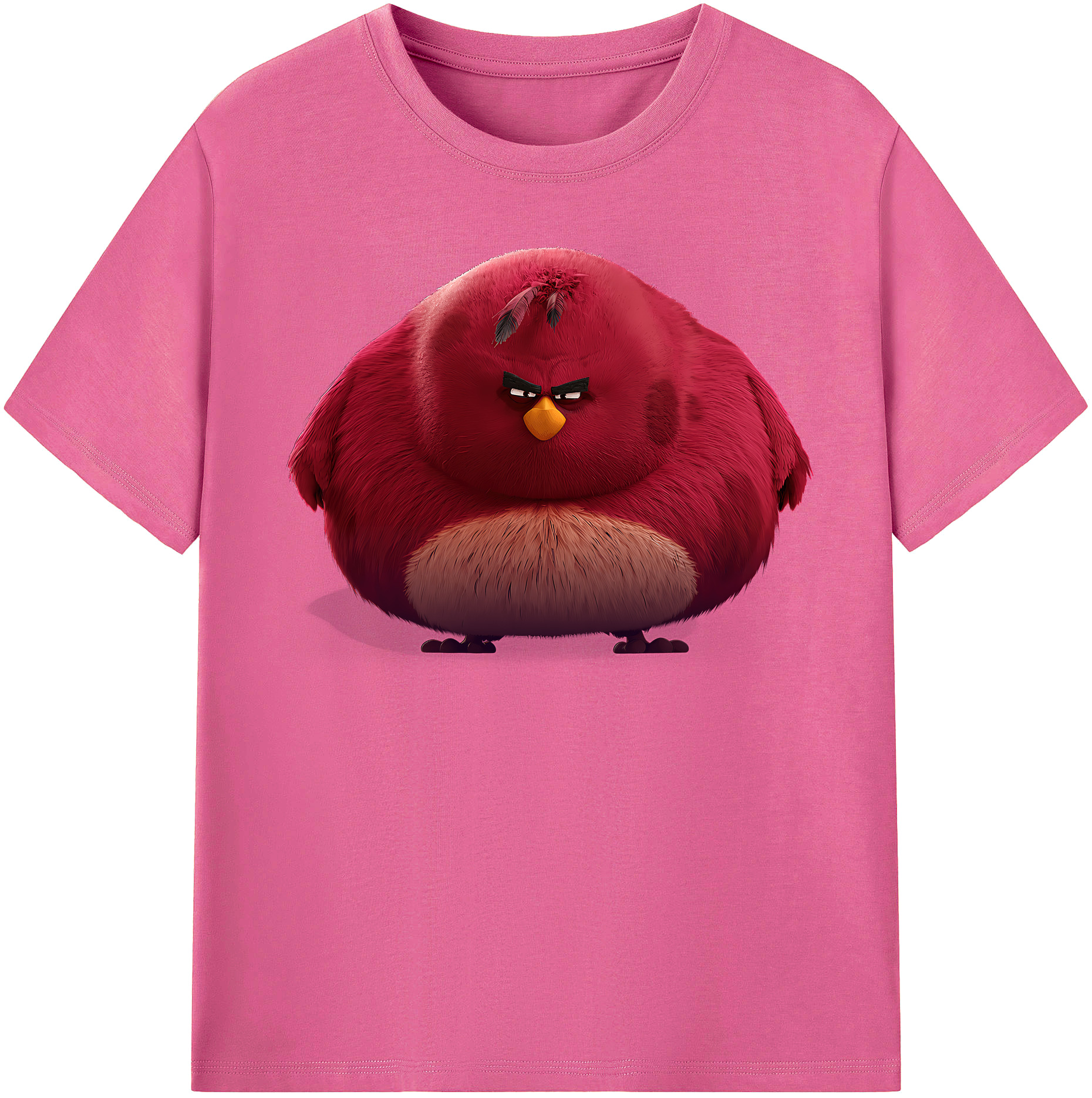 （画像用） Angry Birds アングリーバード レディースカジュアルプリントTシャツ（綿100％）