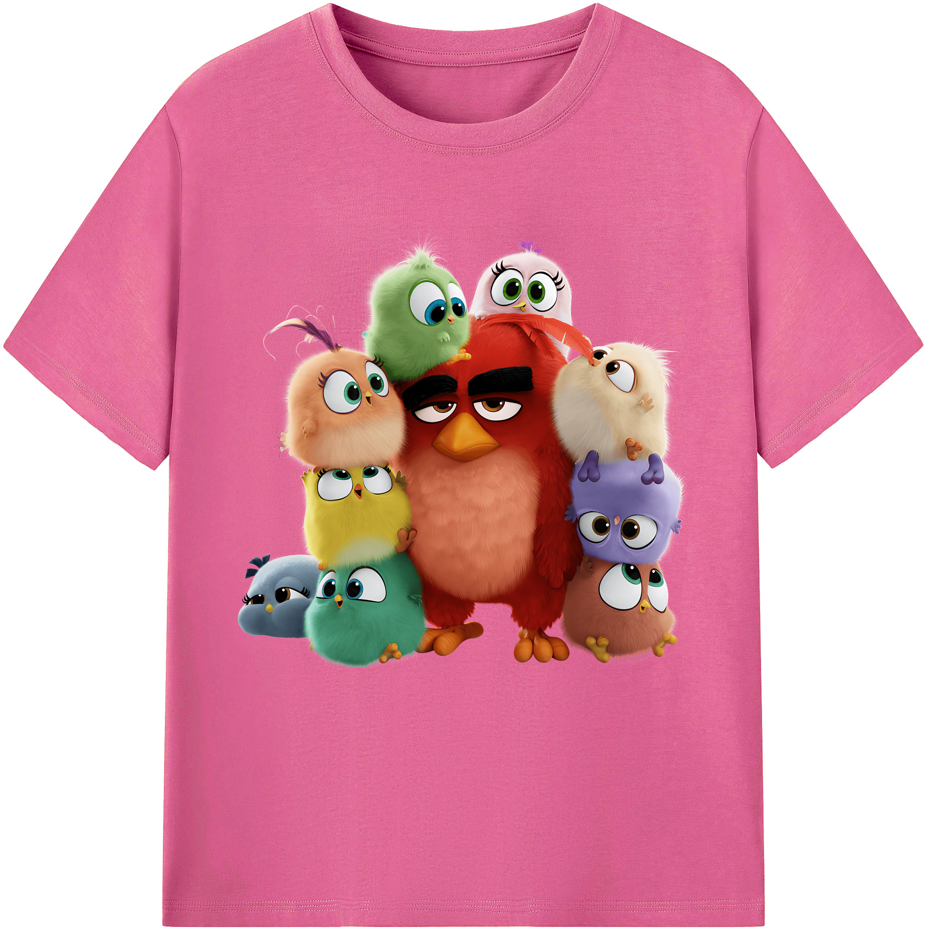 （画像用） Angry Birds アングリーバード レディースカジュアルプリントTシャツ（綿100％）