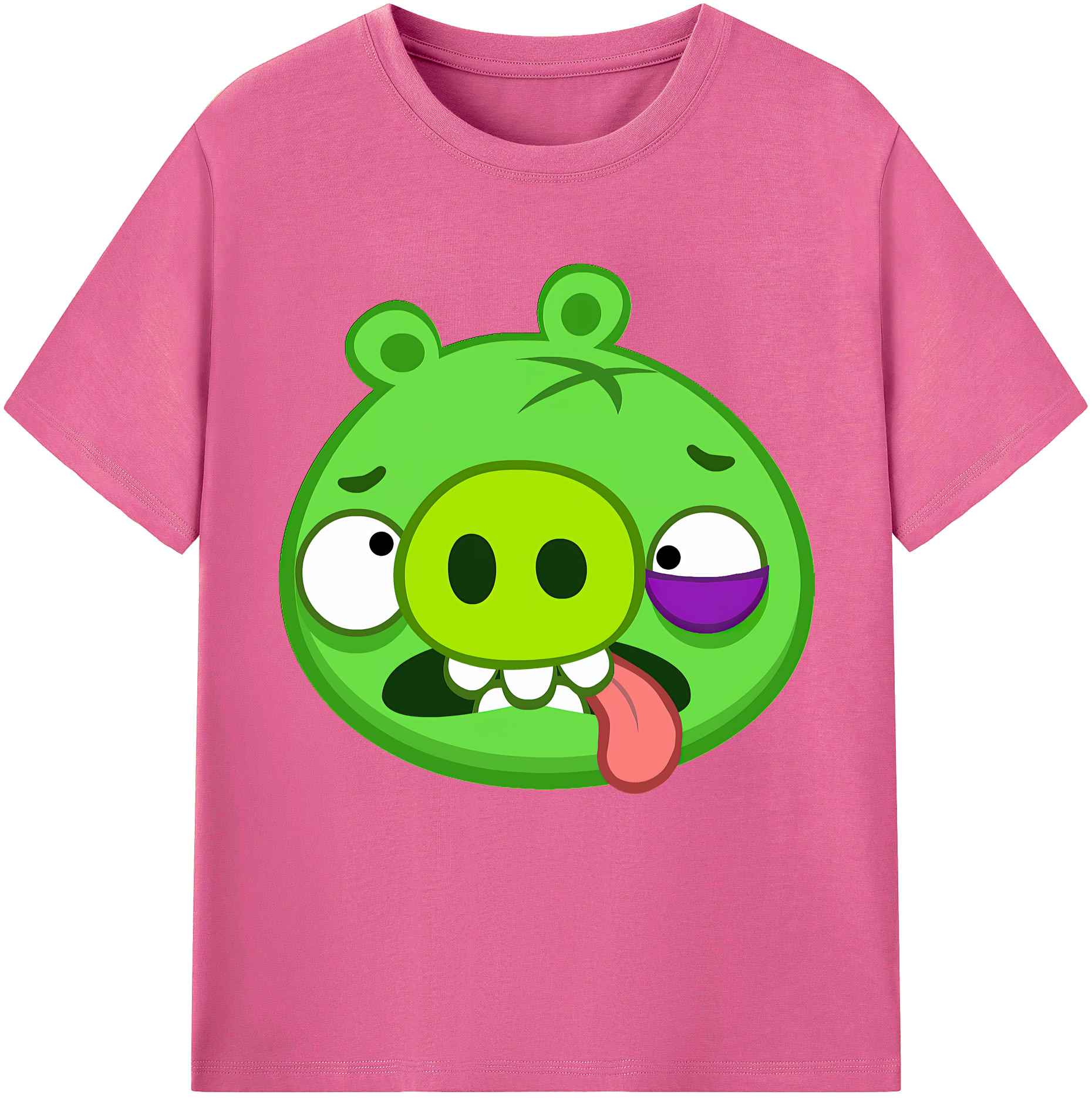 （画像用） Angry Birds アングリーバード レディースカジュアルプリントTシャツ（綿100％）