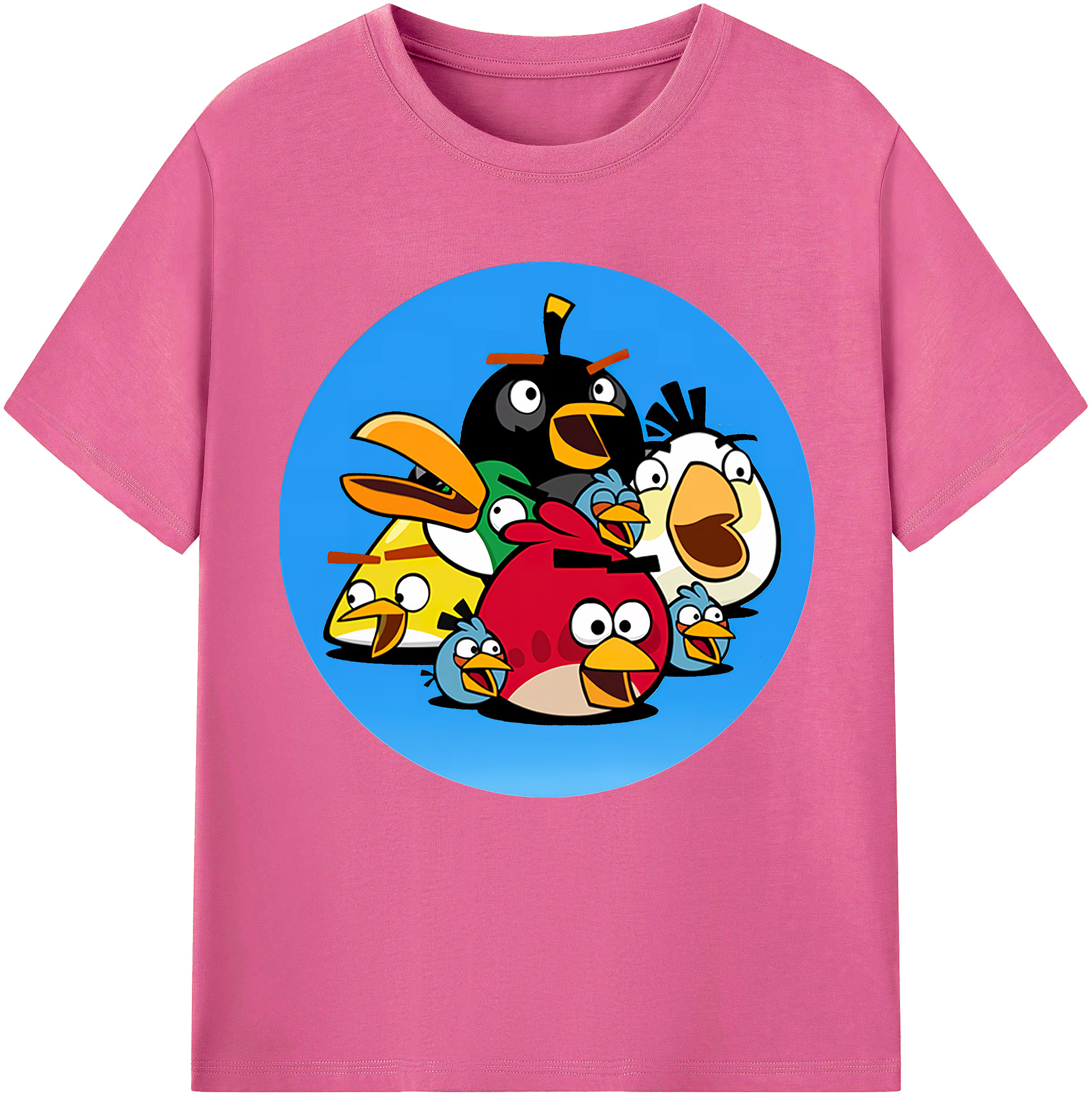 （画像用） Angry Birds アングリーバード レディースカジュアルプリントTシャツ（綿100％）