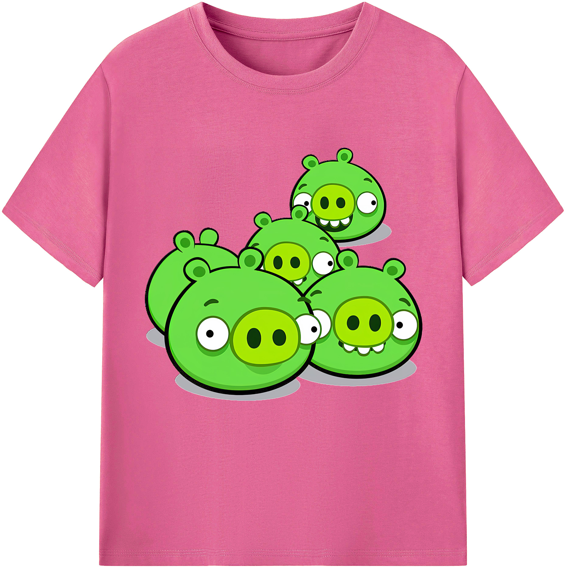 （画像用） Angry Birds アングリーバード レディースカジュアルプリントTシャツ（綿100％）