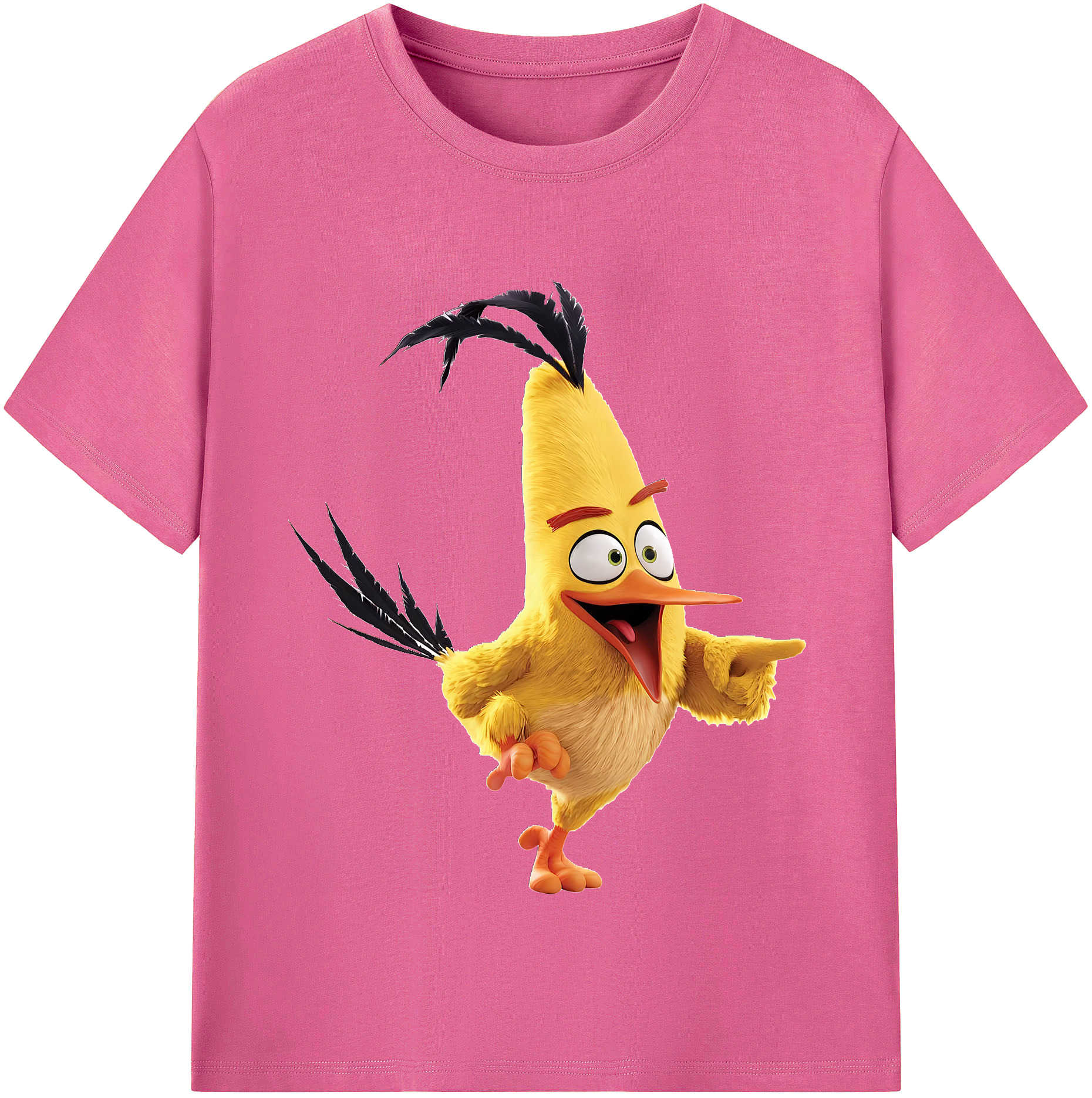 （画像用） Angry Birds アングリーバード レディースカジュアルプリントTシャツ（綿100％）