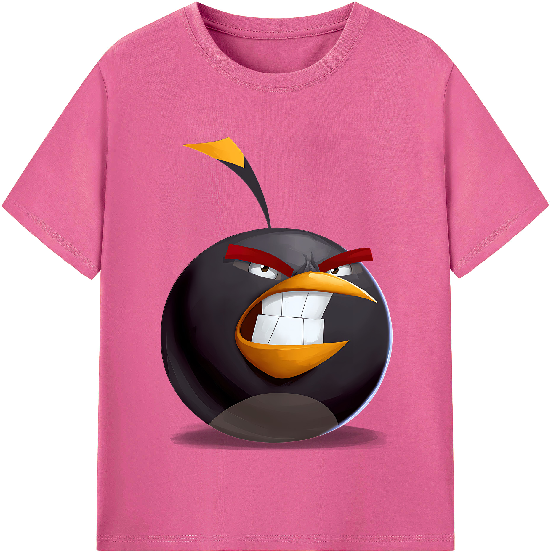 （画像用） Angry Birds アングリーバード レディースカジュアルプリントTシャツ（綿100％）