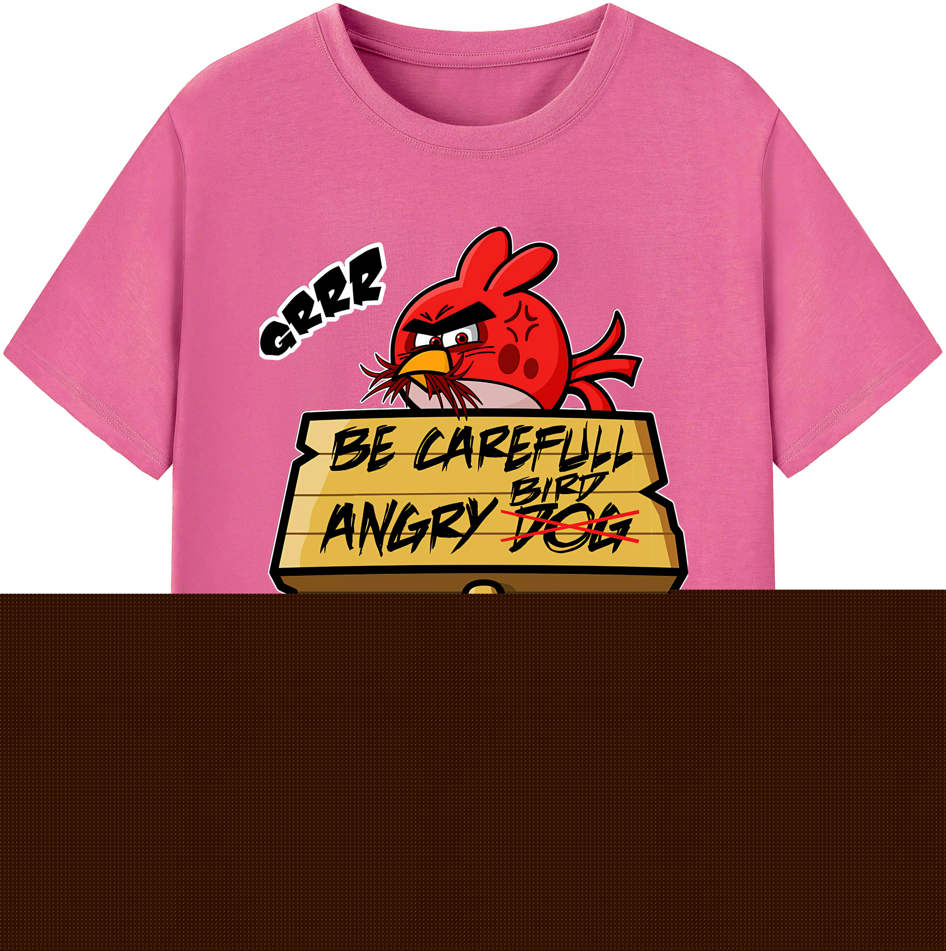 （画像用） Angry Birds アングリーバード レディースカジュアルプリントTシャツ（綿100％）