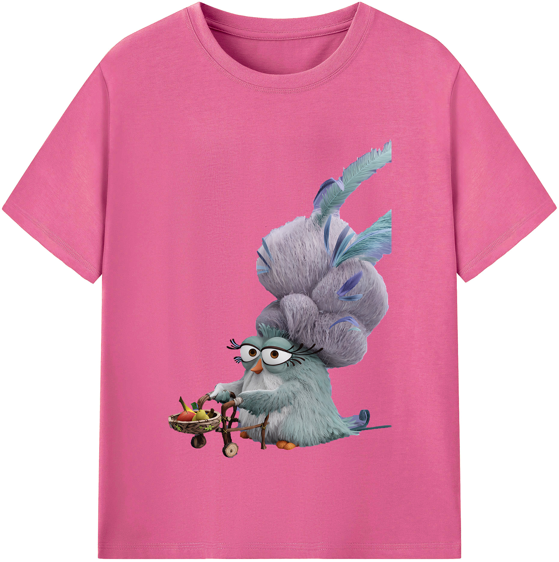 （画像用） Angry Birds アングリーバード レディースカジュアルプリントTシャツ（綿100％）