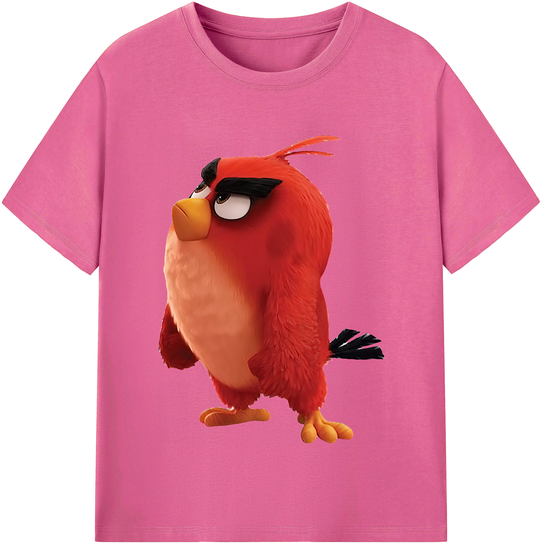 （画像用） Angry Birds アングリーバード レディースカジュアルプリントTシャツ（綿100％）