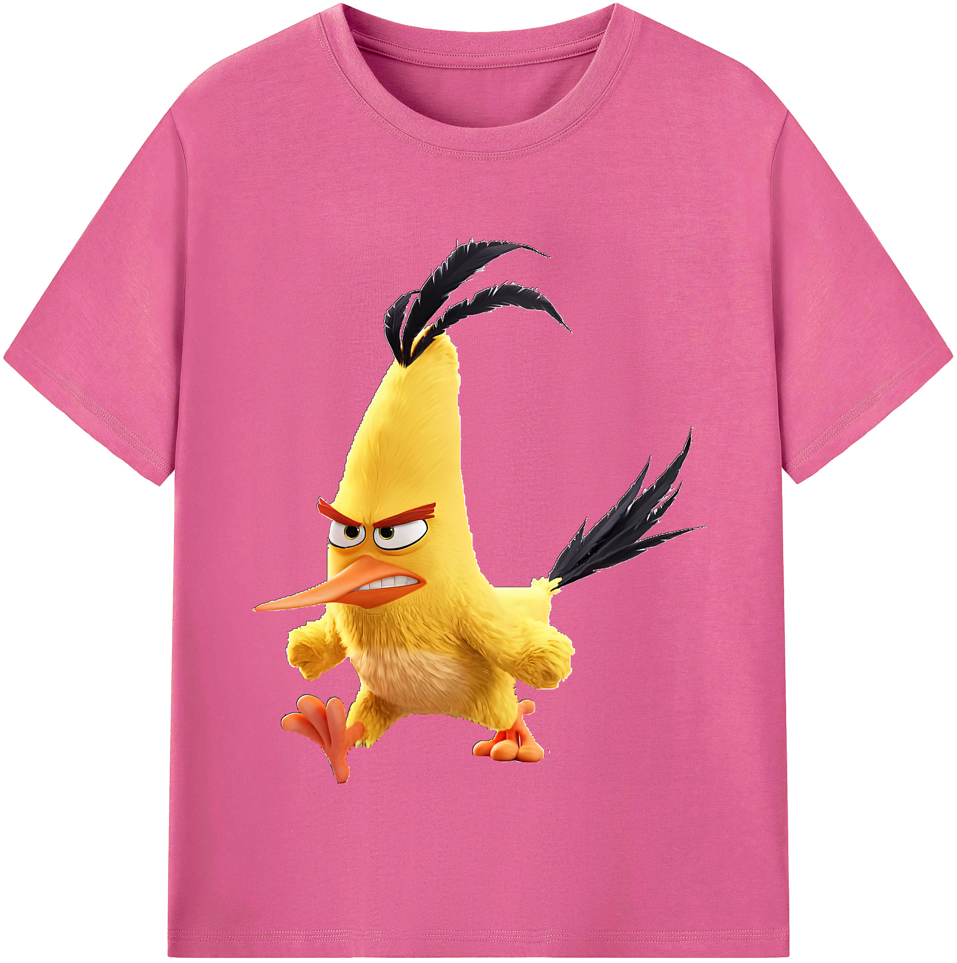 （画像用） Angry Birds アングリーバード レディースカジュアルプリントTシャツ（綿100％）