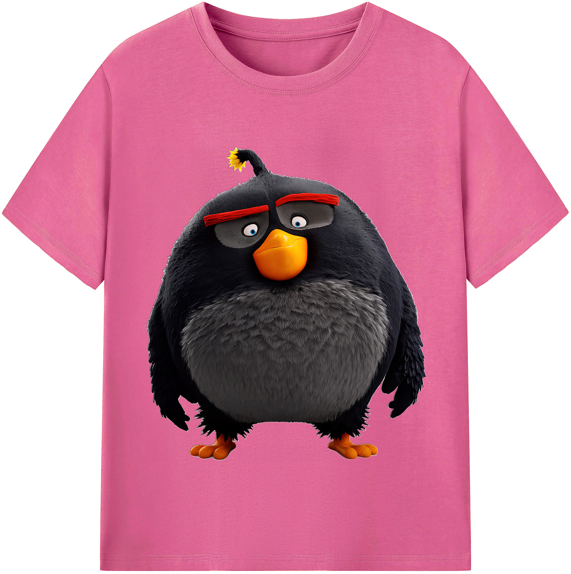（画像用） Angry Birds アングリーバード レディースカジュアルプリントTシャツ（綿100％）
