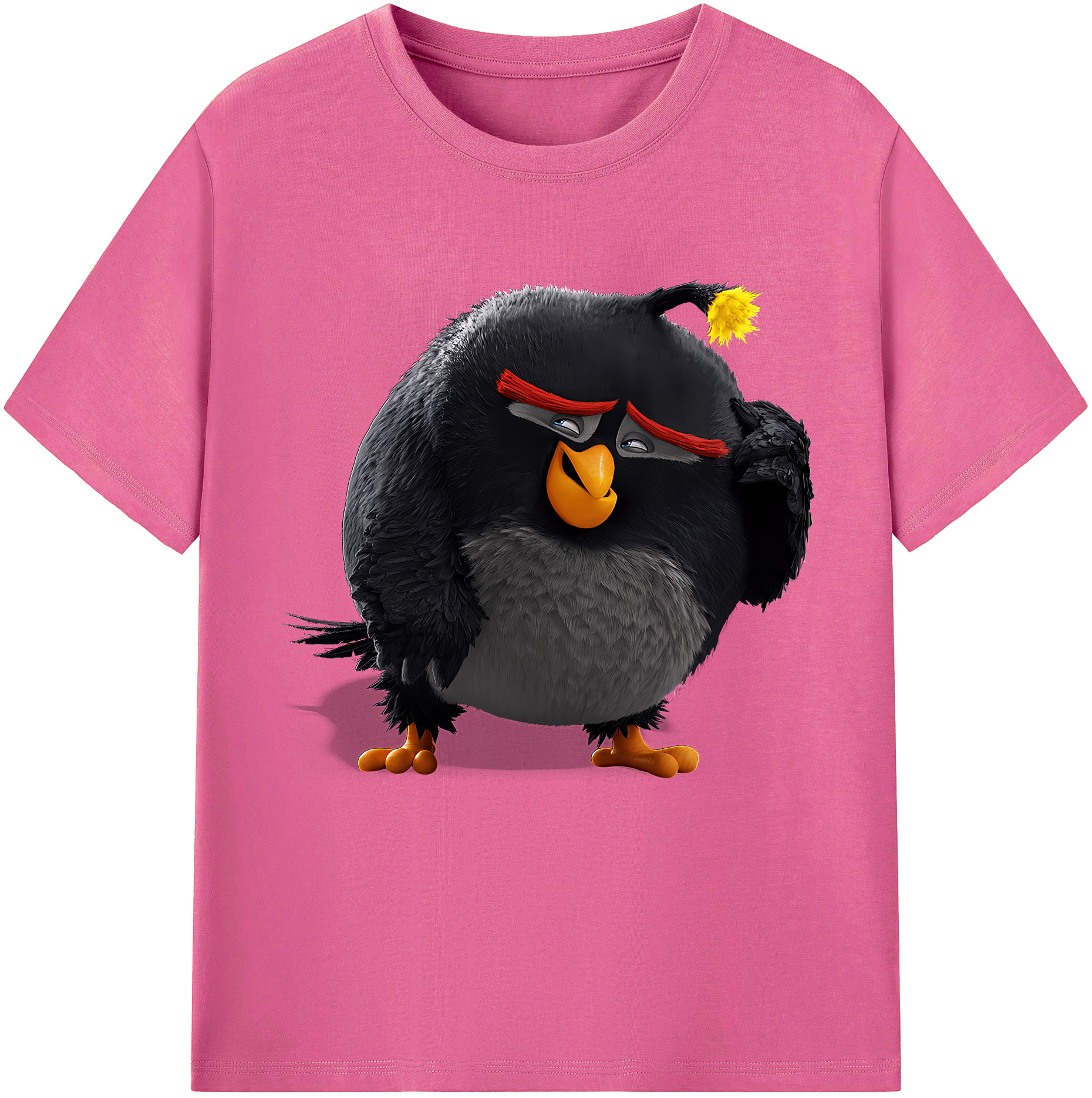 （画像用） Angry Birds アングリーバード レディースカジュアルプリントTシャツ（綿100％）