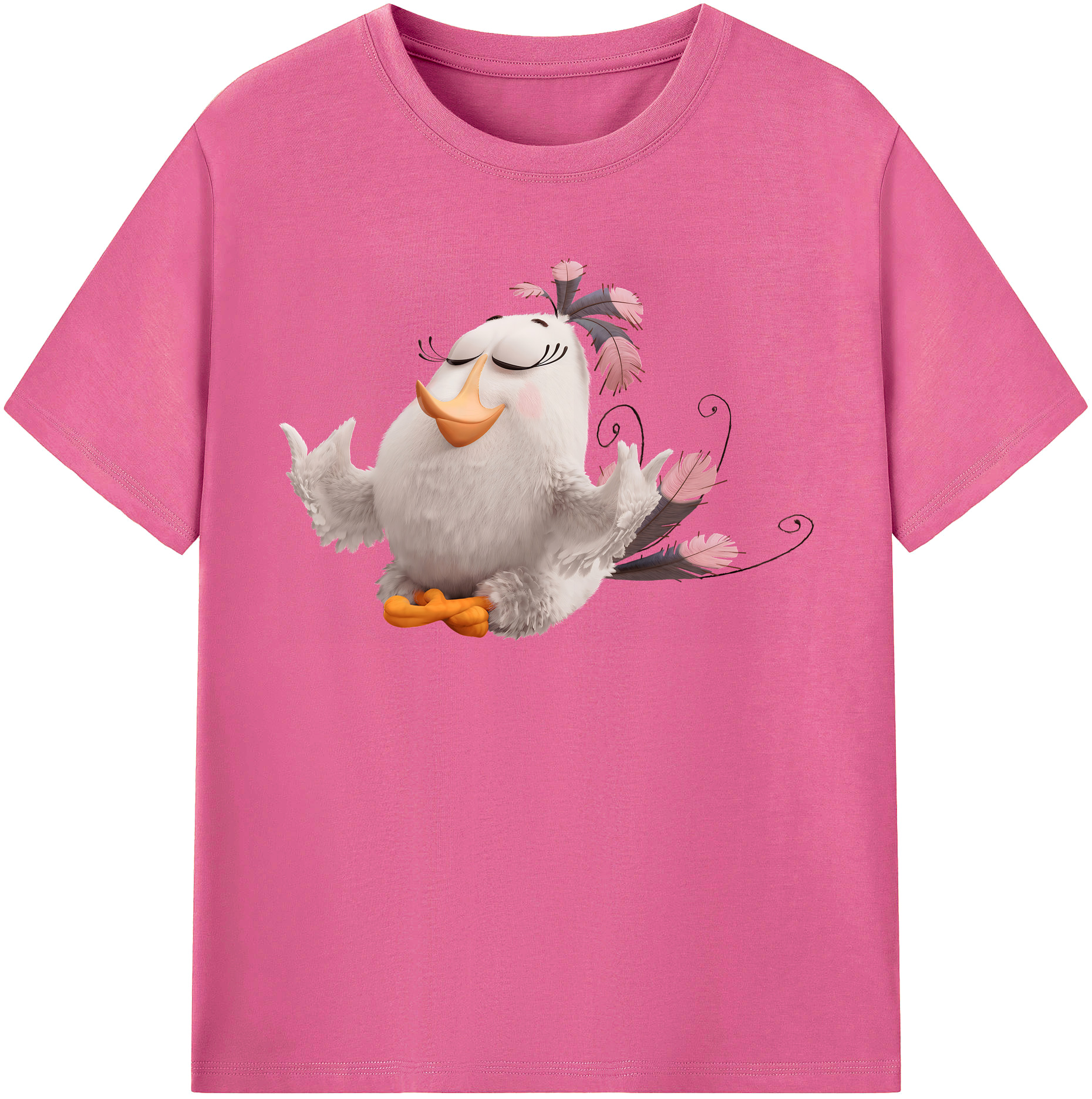 （画像用） Angry Birds アングリーバード レディースカジュアルプリントTシャツ（綿100％）