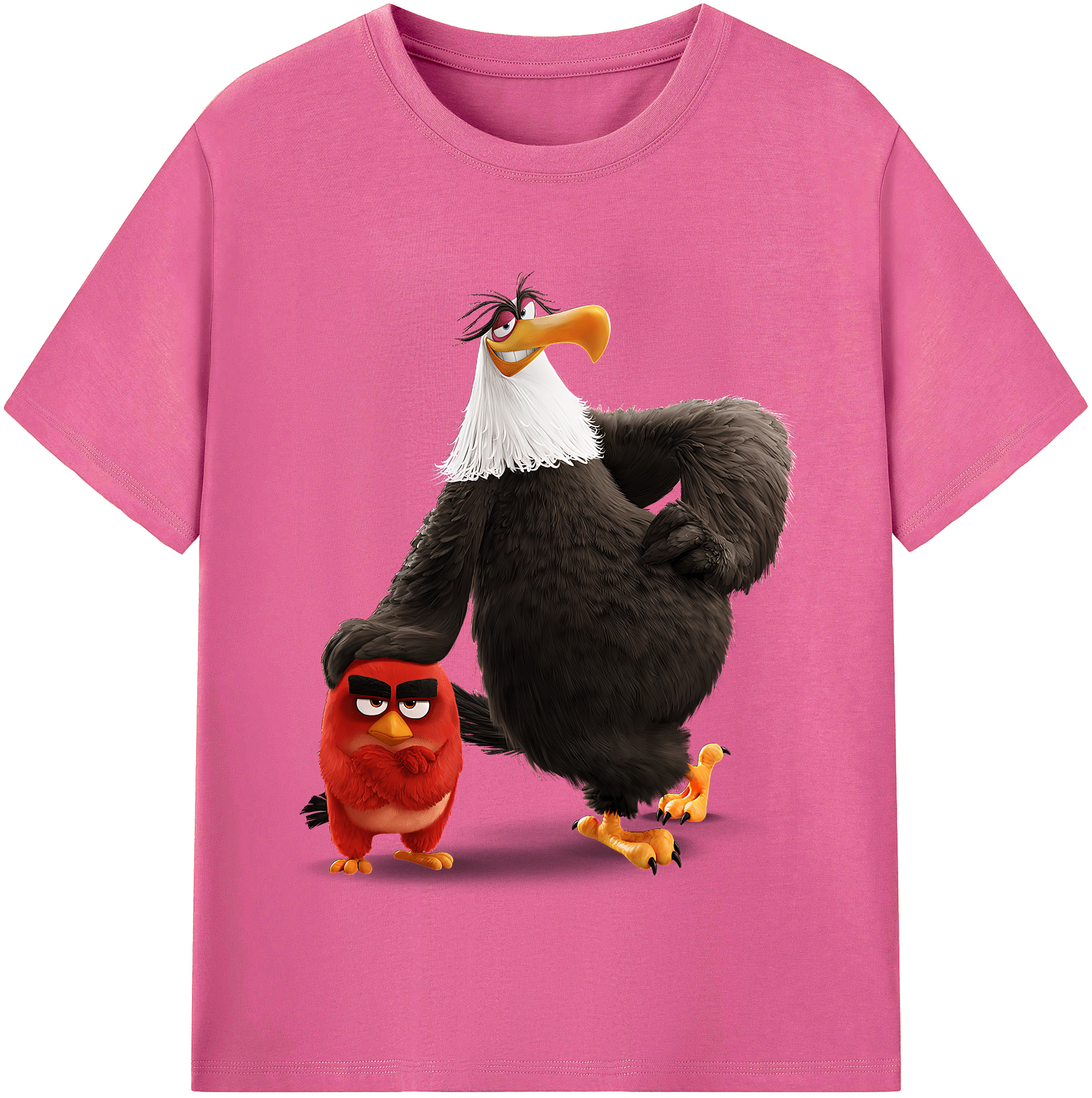 （画像用） Angry Birds アングリーバード レディースカジュアルプリントTシャツ（綿100％）