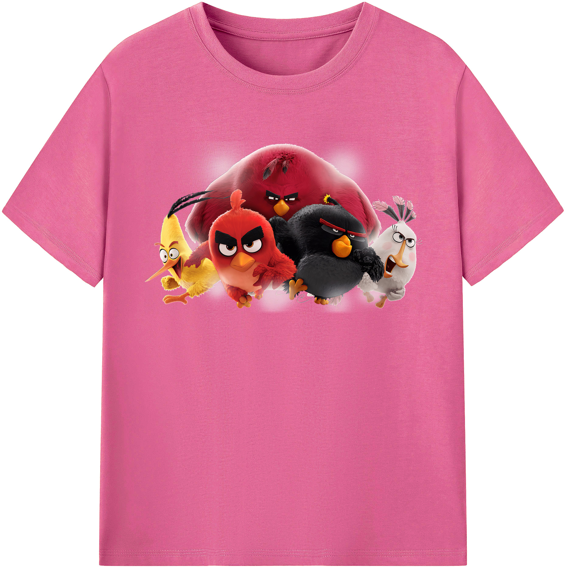 （画像用） Angry Birds アングリーバード レディースカジュアルプリントTシャツ（綿100％）