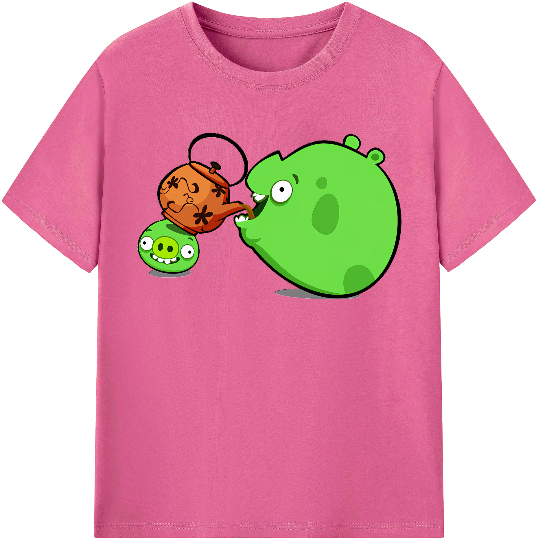 （画像用） Angry Birds アングリーバード レディースカジュアルプリントTシャツ（綿100％）
