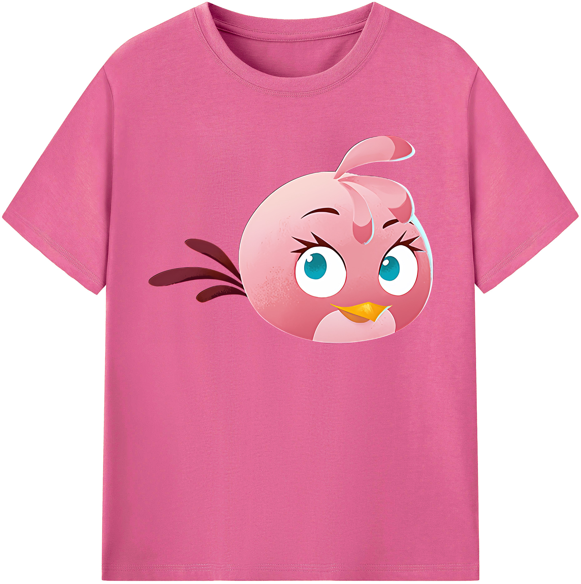 （画像用） Angry Birds アングリーバード レディースカジュアルプリントTシャツ（綿100％）