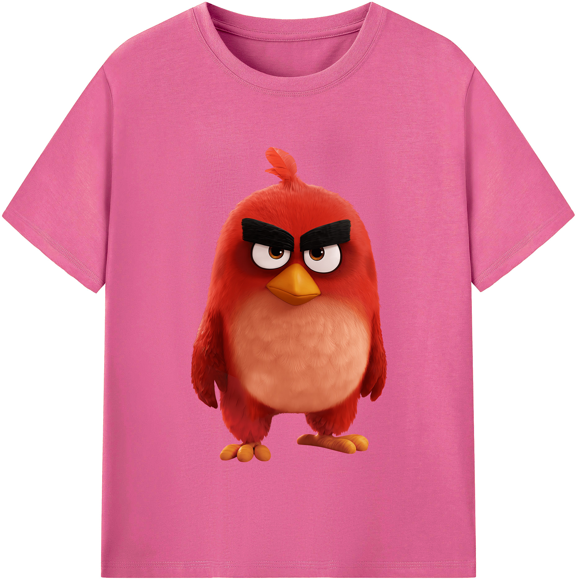 （画像用） Angry Birds アングリーバード レディースカジュアルプリントTシャツ（綿100％）