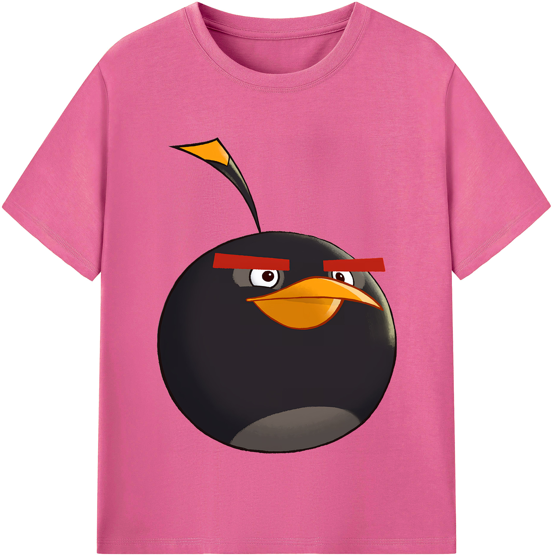 （画像用） Angry Birds アングリーバード レディースカジュアルプリントTシャツ（綿100％）